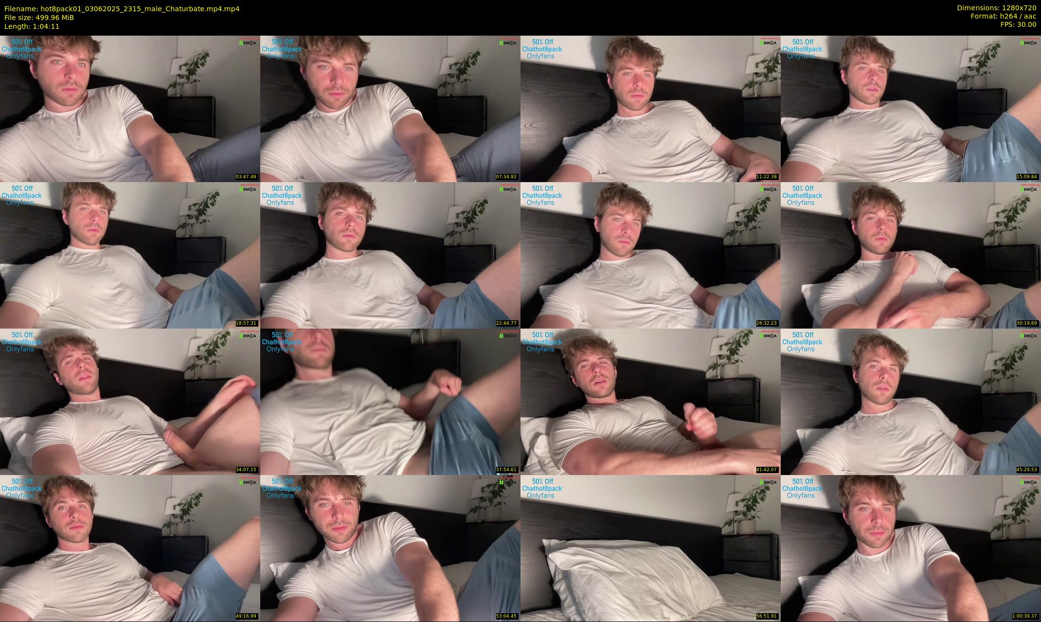 hot8pack01 — 65 minute Chaturbate male cam show recording, 720p, Jun 3, 2025