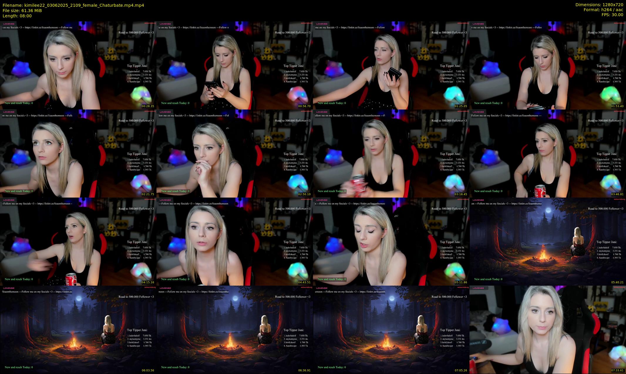 kimilee22 — 8 minute Chaturbate female cam show recording, 720p, Jun 3, 2025