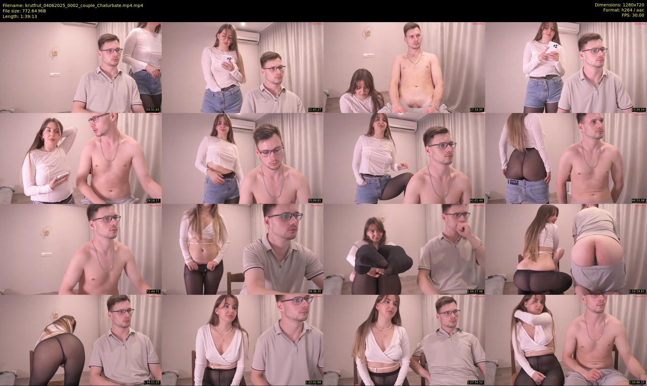 krutfrut — 100 minute Chaturbate couple cam show recording, 720p, Jun 4, 2025