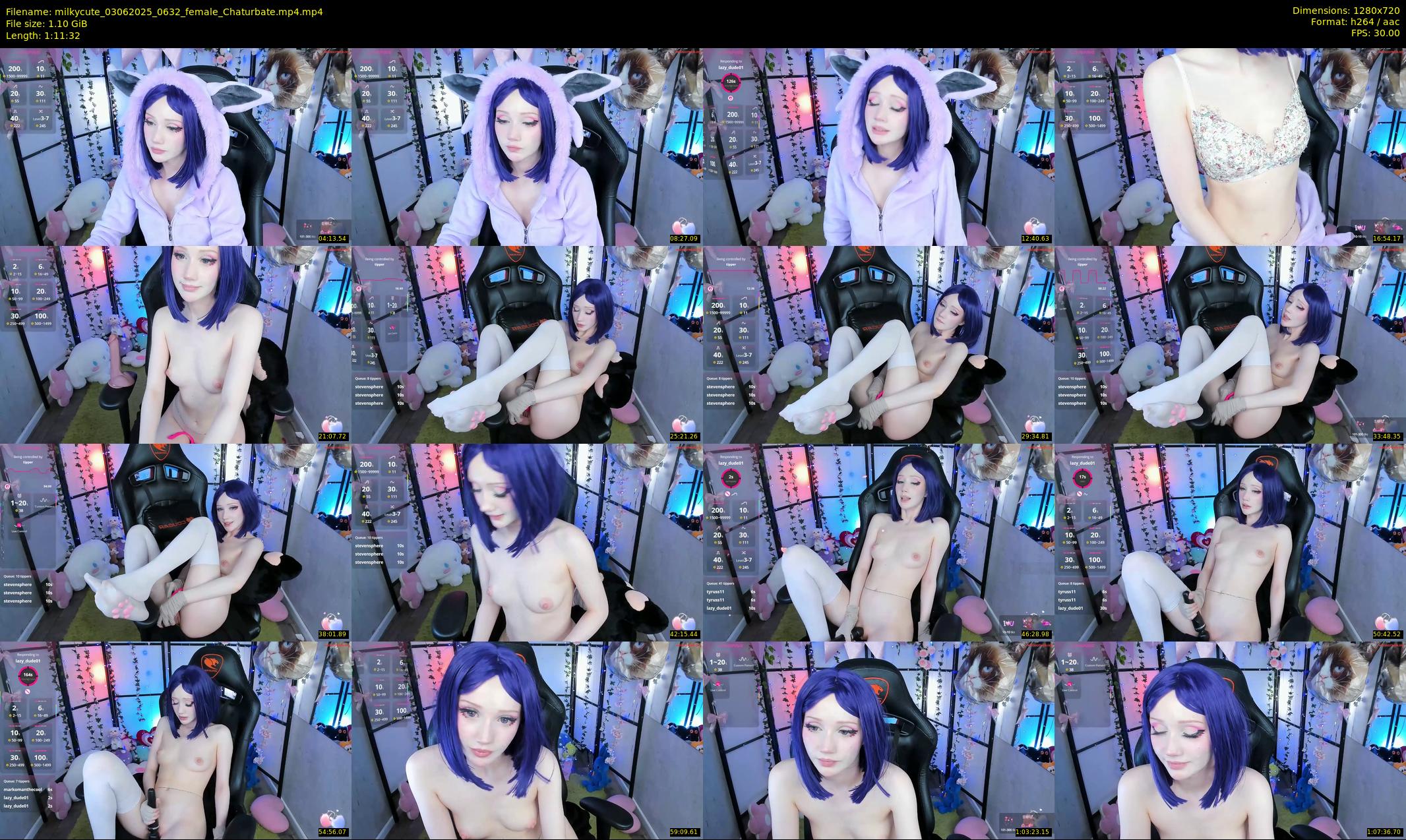 milkycute — 72 minute Chaturbate female cam show recording, 720p, Jun 3, 2025