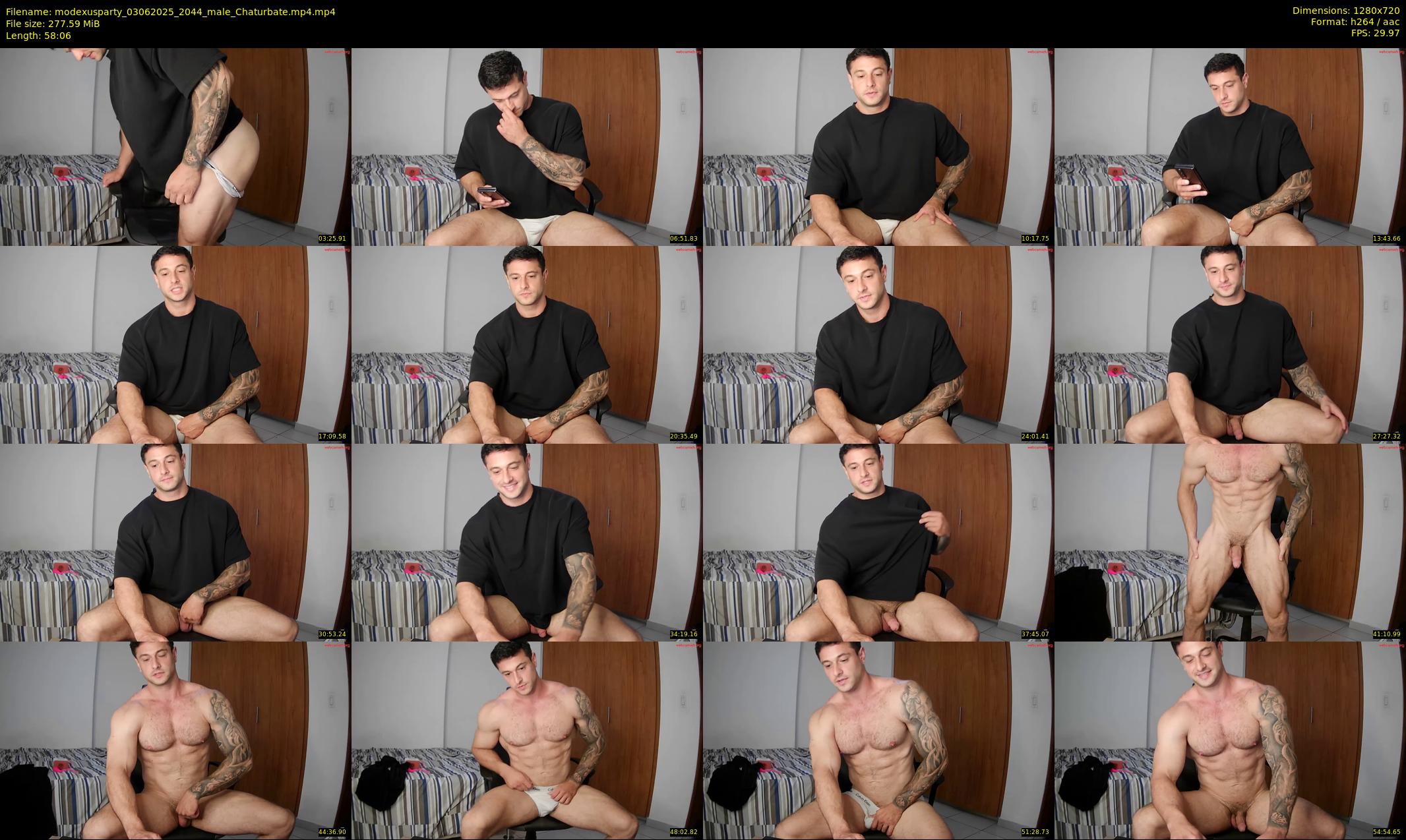modexusparty — 59 minute Chaturbate male cam show recording, 720p, Jun 3, 2025