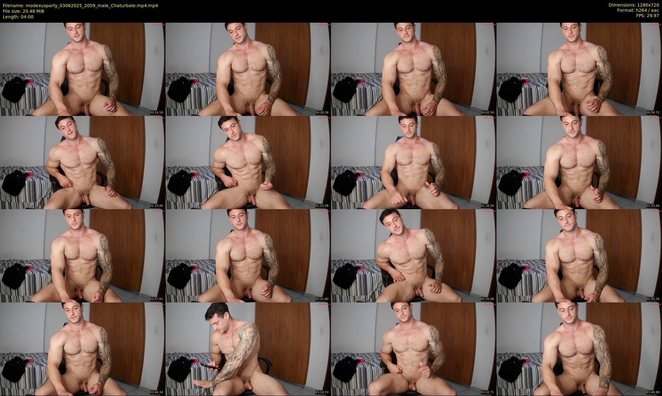 modexusparty — 4 minute Chaturbate male cam show recording, 720p, Jun 3, 2025