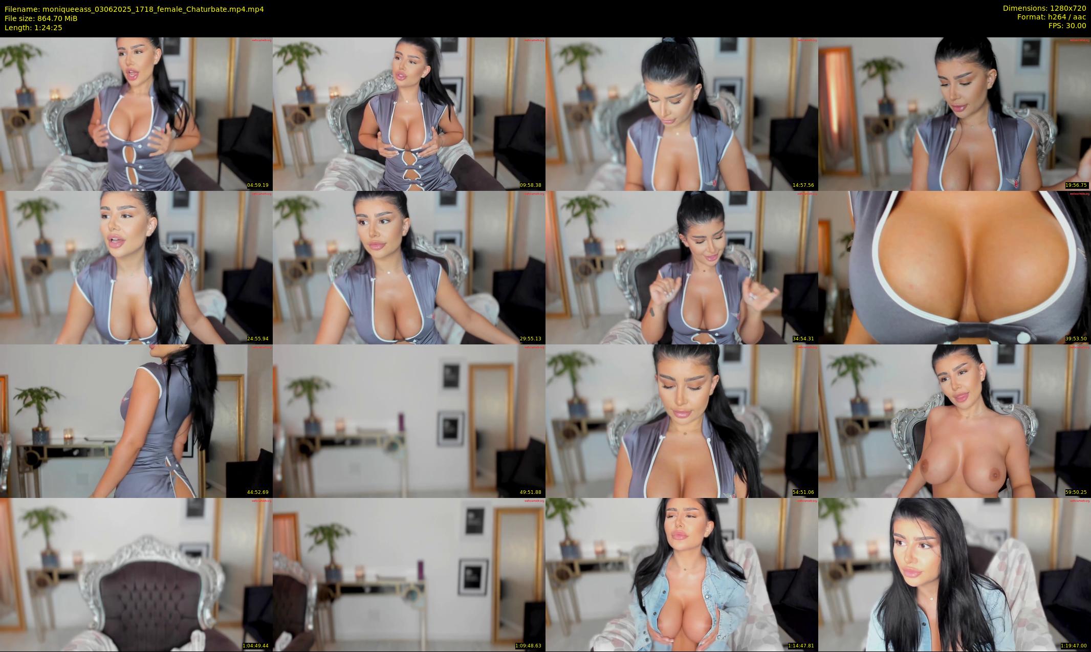moniqueeass — 85 minute Chaturbate female cam show recording, 720p, Jun 3, 2025