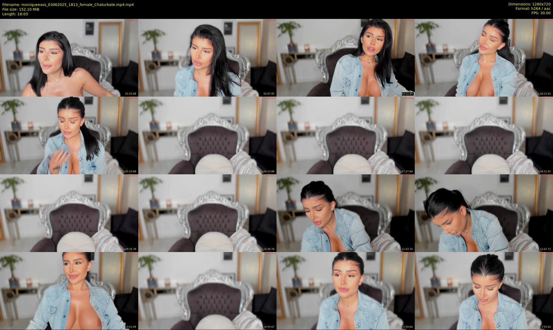 moniqueeass — 19 minute Chaturbate female cam show recording, 720p, Jun 3, 2025