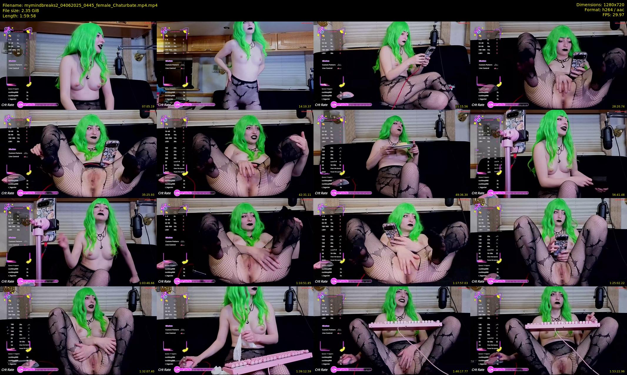 mymindbreaks2 — 120 minute Chaturbate female cam show recording, 720p, Jun 4, 2025