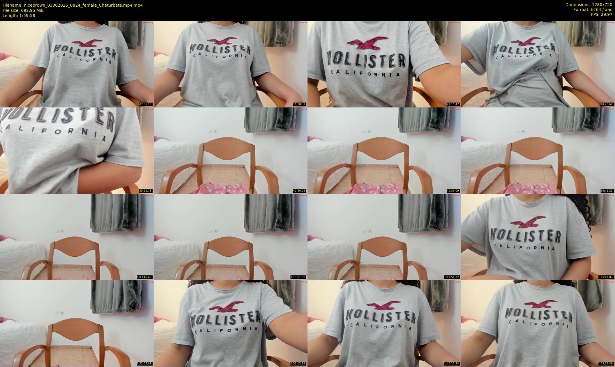 nicebrown — 120 minute Chaturbate female cam show recording, 720p, Jun 3, 2025