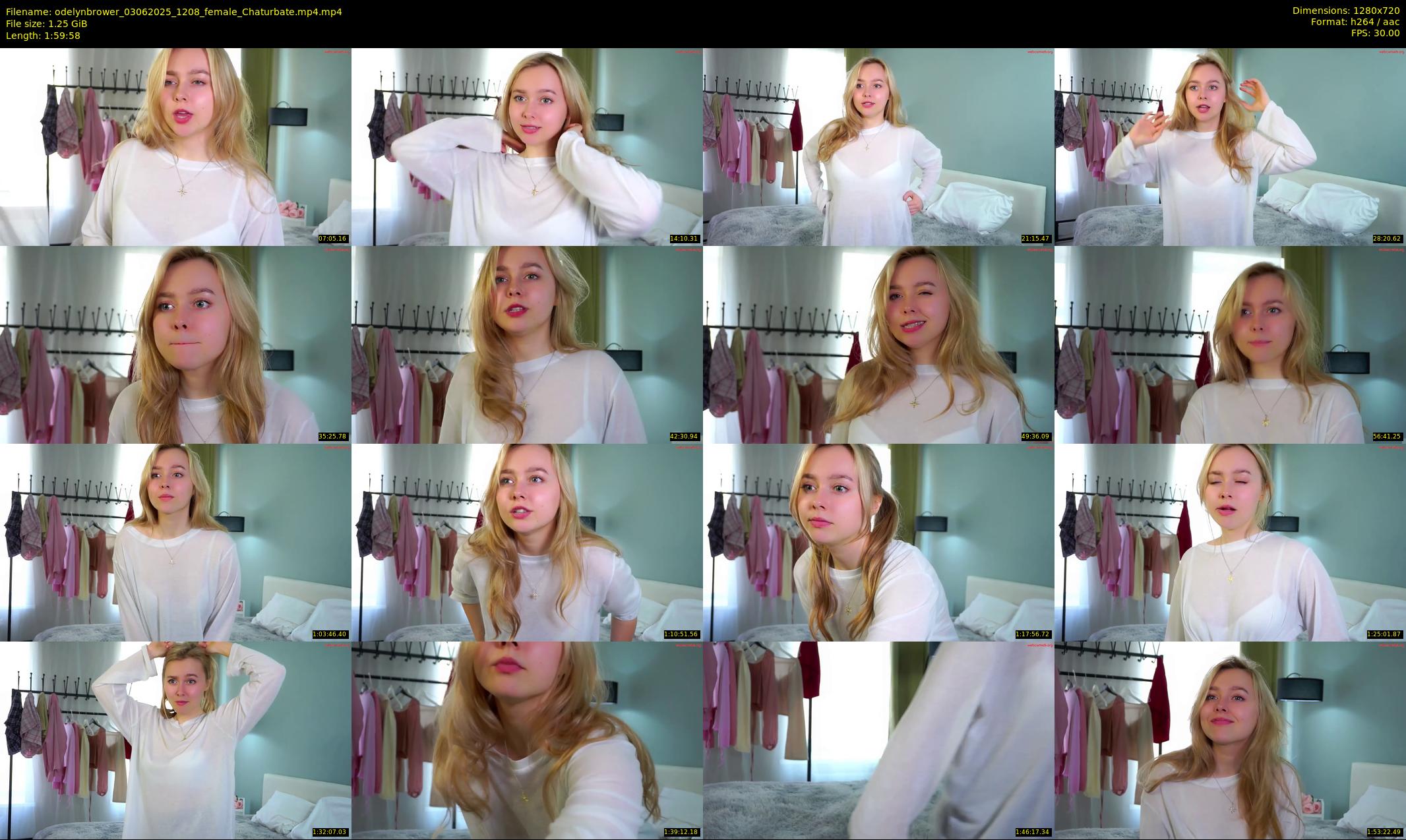 odelynbrower — 120 minute Chaturbate female cam show recording, 720p, Jun 3, 2025