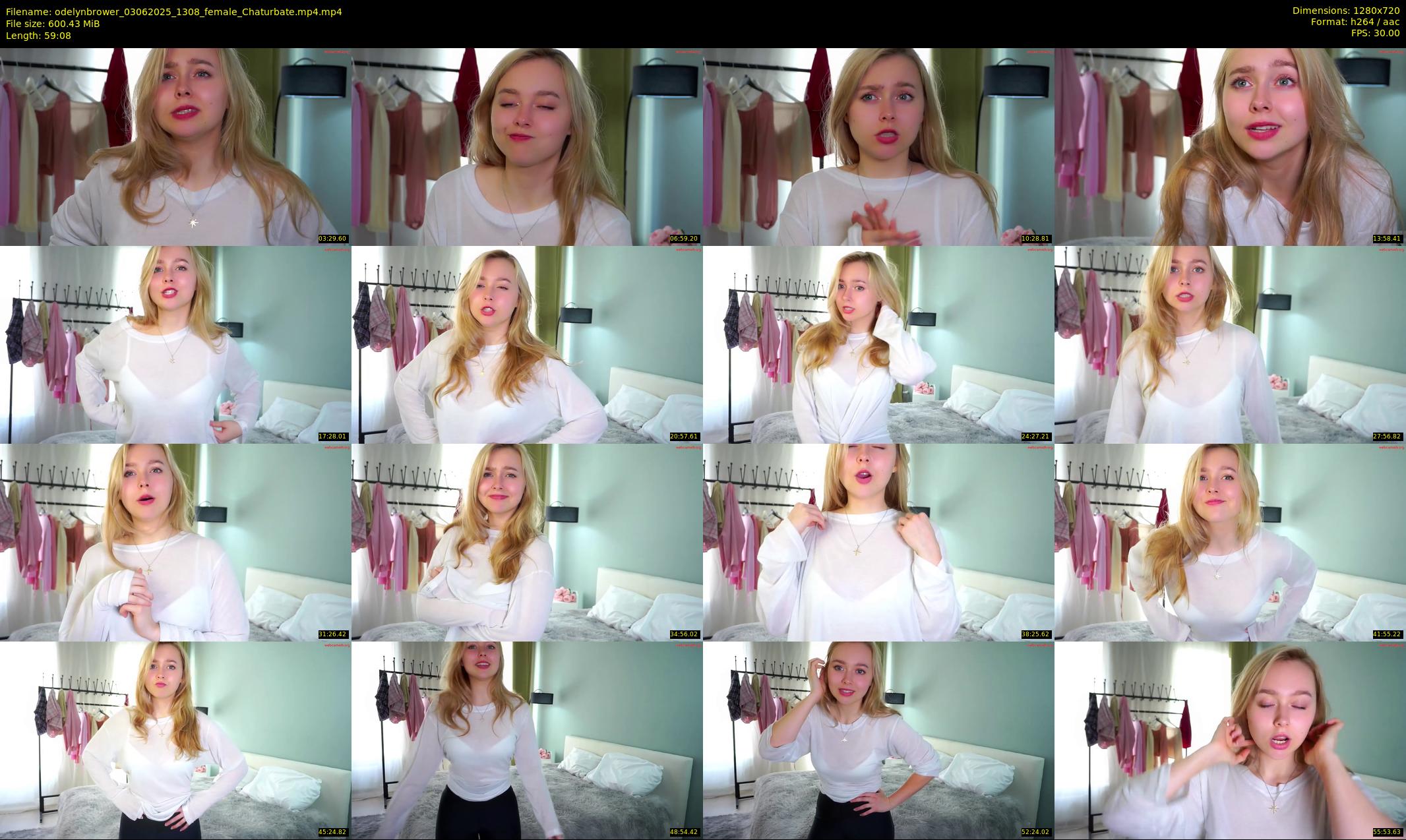 odelynbrower — 60 minute Chaturbate female cam show recording, 720p, Jun 3, 2025