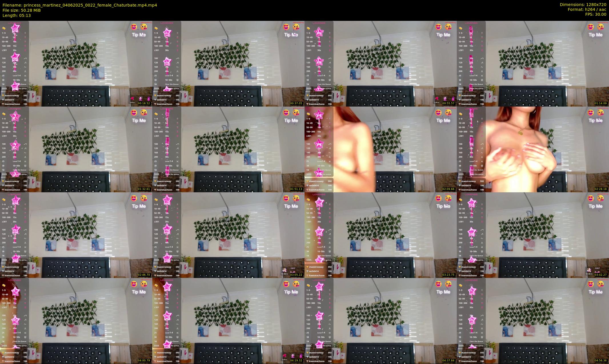 princess_martinez — 6 minute Chaturbate female cam show recording, 720p, Jun 4, 2025