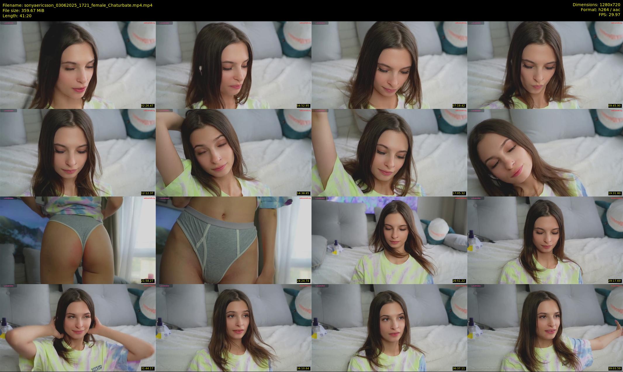 sonyaericsson — 42 minute Chaturbate female cam show recording, 720p, Jun 3, 2025