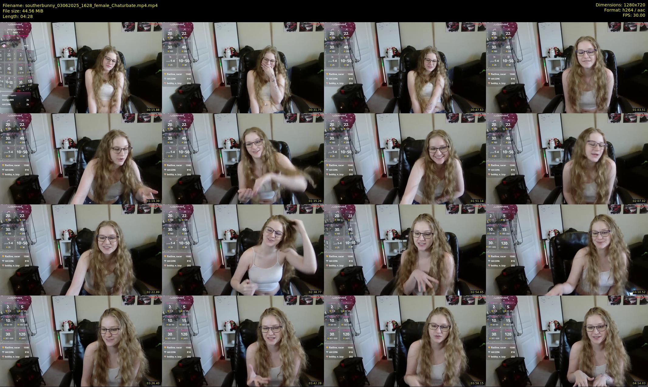 southerbunny — 5 minute Chaturbate female cam show recording, 720p, Jun 3, 2025