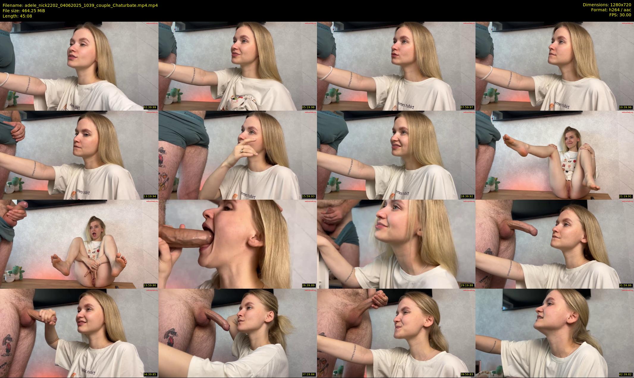 adele_nick2202 — 46 minute Chaturbate couple cam show recording, 720p, Jun 4, 2025