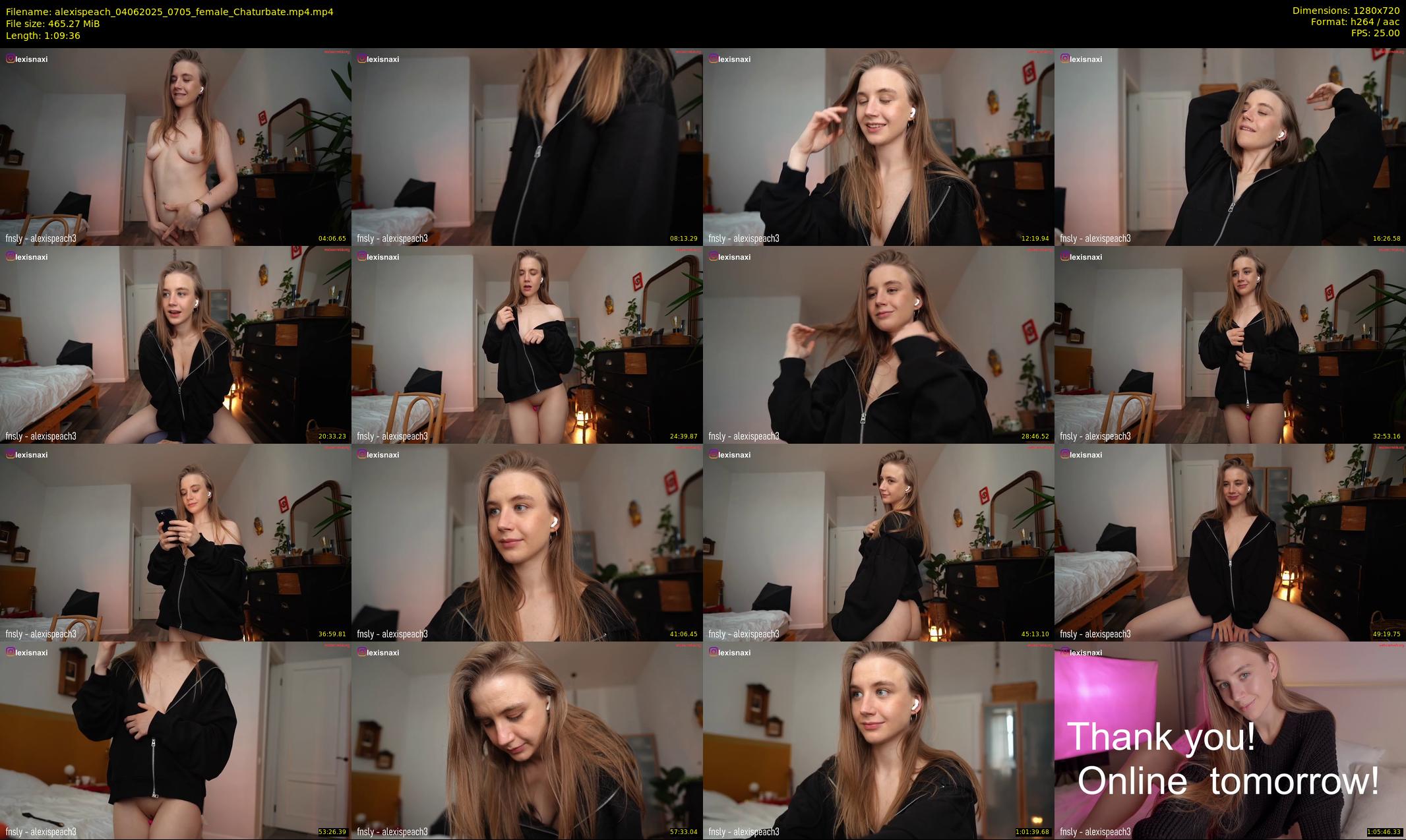 alexispeach — 70 minute Chaturbate female cam show recording, 720p, Jun 4, 2025