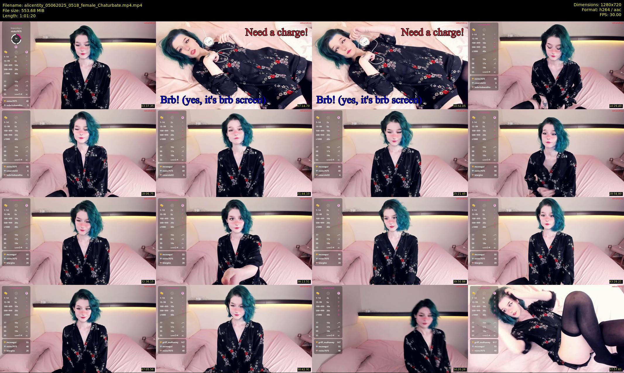 alicentity — 62 minute Chaturbate female cam show recording, 720p, Jun 5, 2025