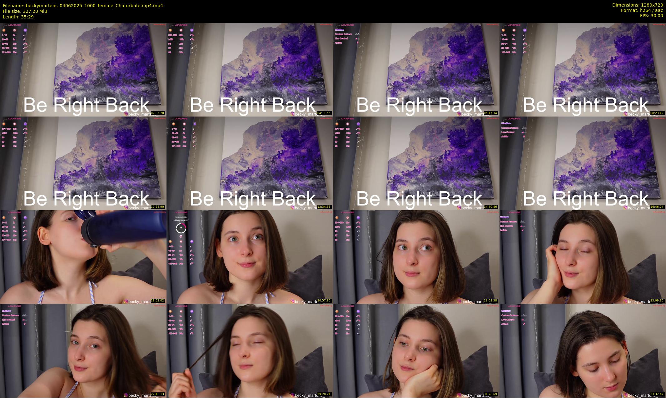 beckymartens — 36 minute Chaturbate female cam show recording, 720p, Jun 4, 2025