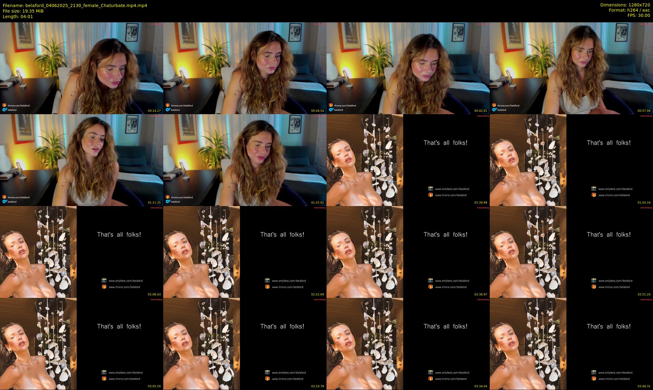belaford — 5 minute Chaturbate female cam show recording, 720p, Jun 4, 2025