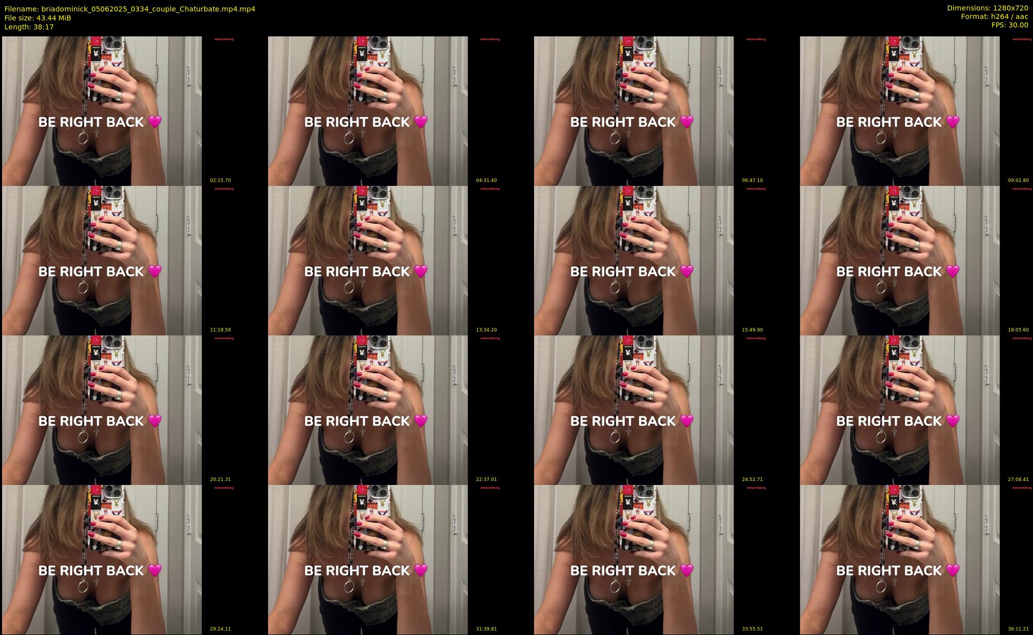 briadominick — 39 minute Chaturbate couple cam show recording, 720p, Jun 5, 2025