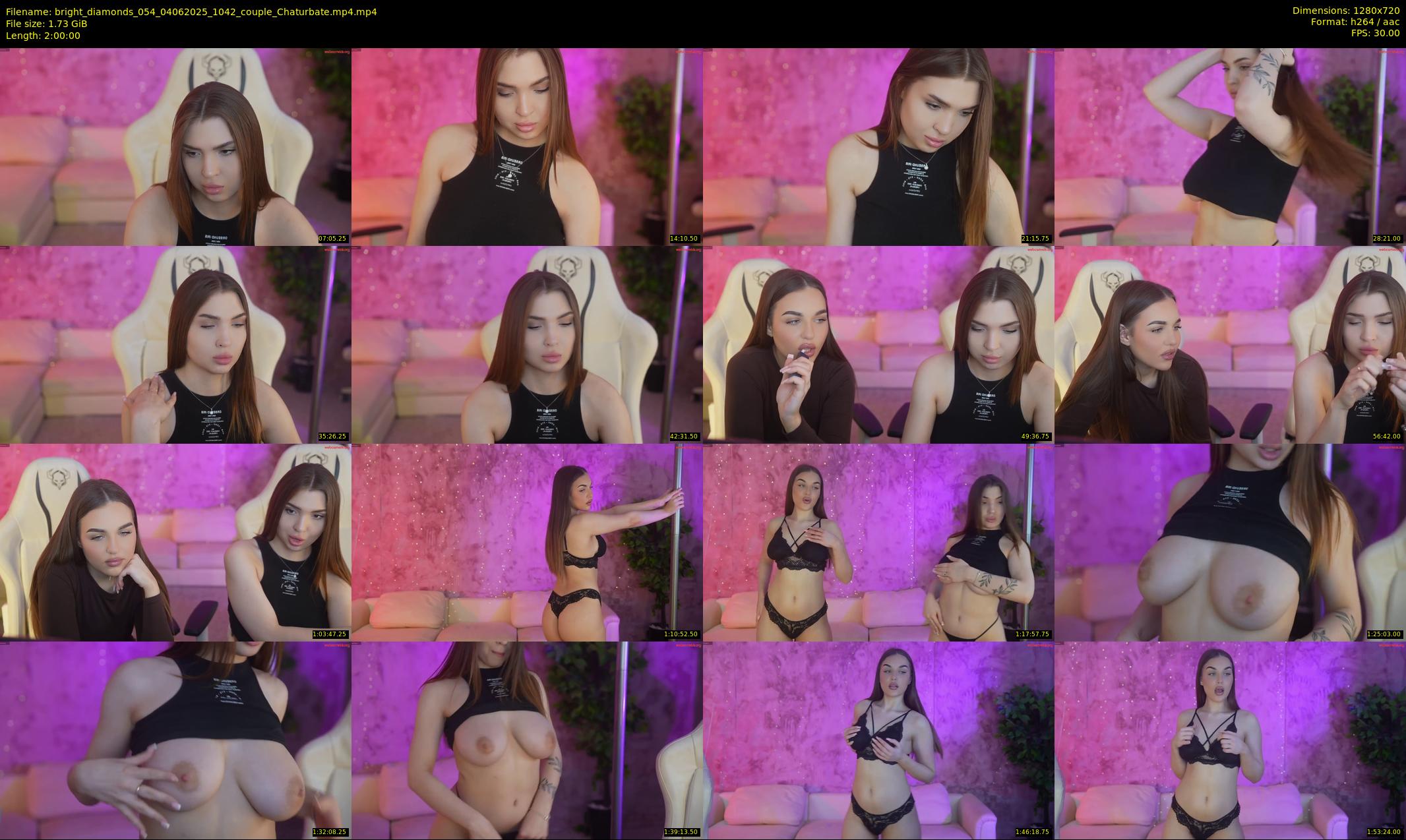 bright_diamonds_054 — 120 minute Chaturbate couple cam show recording, 720p, Jun 4, 2025