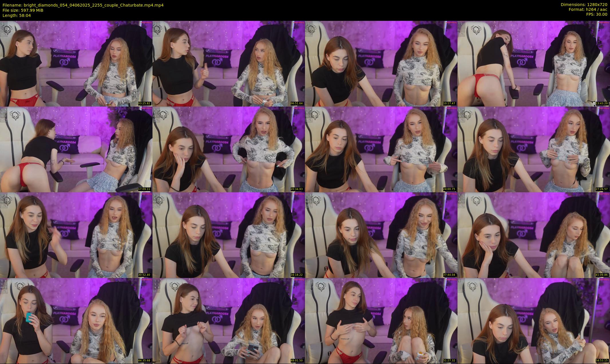 bright_diamonds_054 — 59 minute Chaturbate couple cam show recording, 720p, Jun 4, 2025