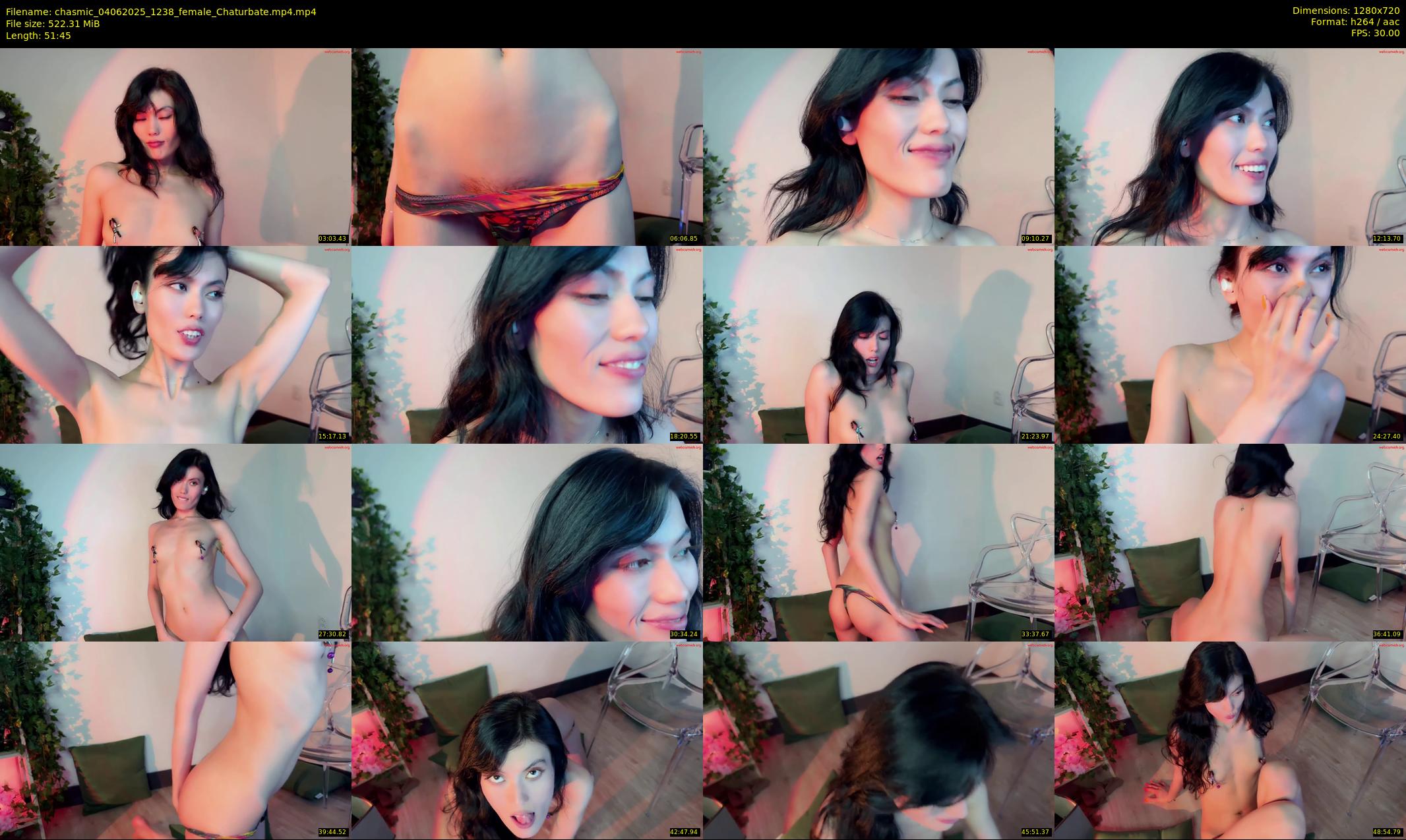 chasmic — 52 minute Chaturbate female cam show recording, 720p, Jun 4, 2025