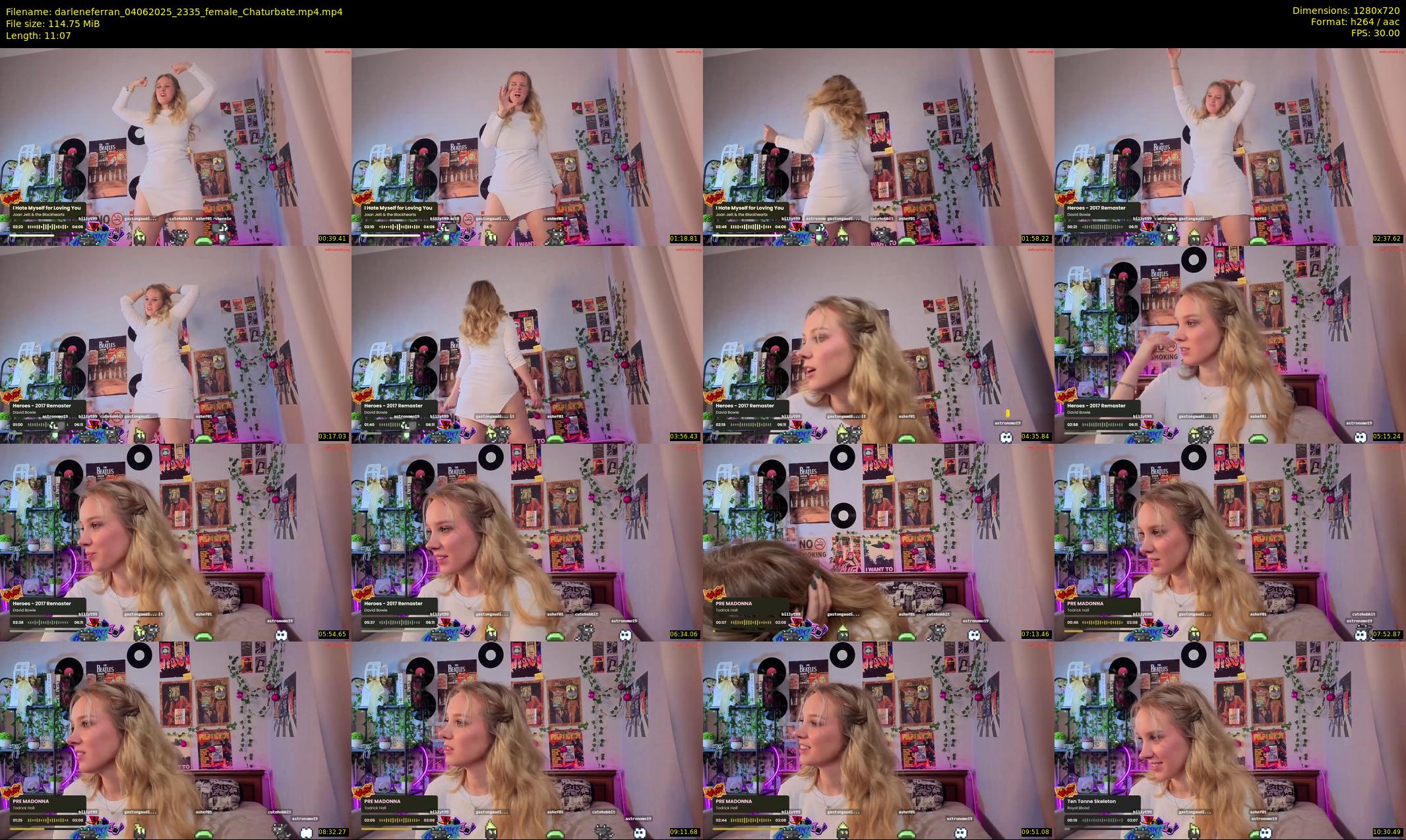 darleneferran — 12 minute Chaturbate female cam show recording, 720p, Jun 4, 2025