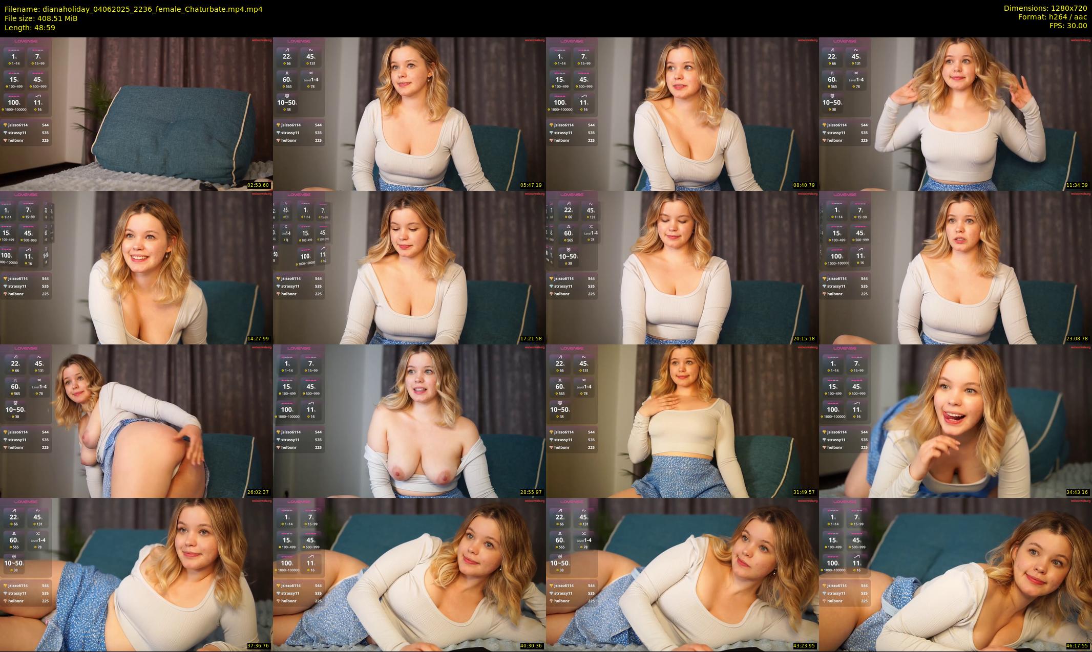 dianaholiday — 49 minute Chaturbate female cam show recording, 720p, Jun 4, 2025