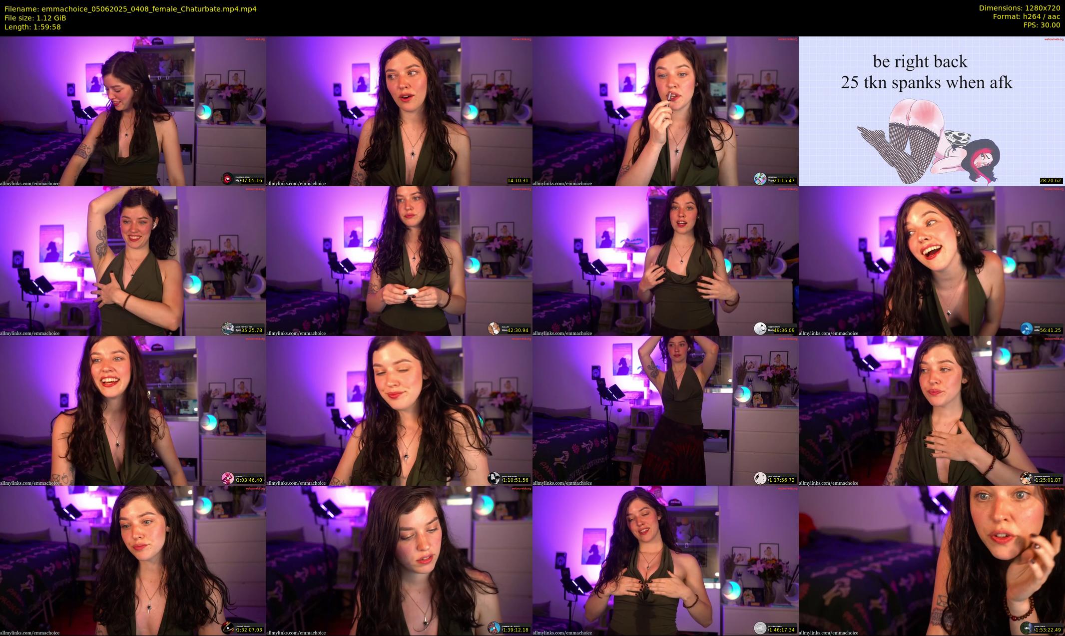 emmachoice — 120 minute Chaturbate female cam show recording, 720p, Jun 5, 2025