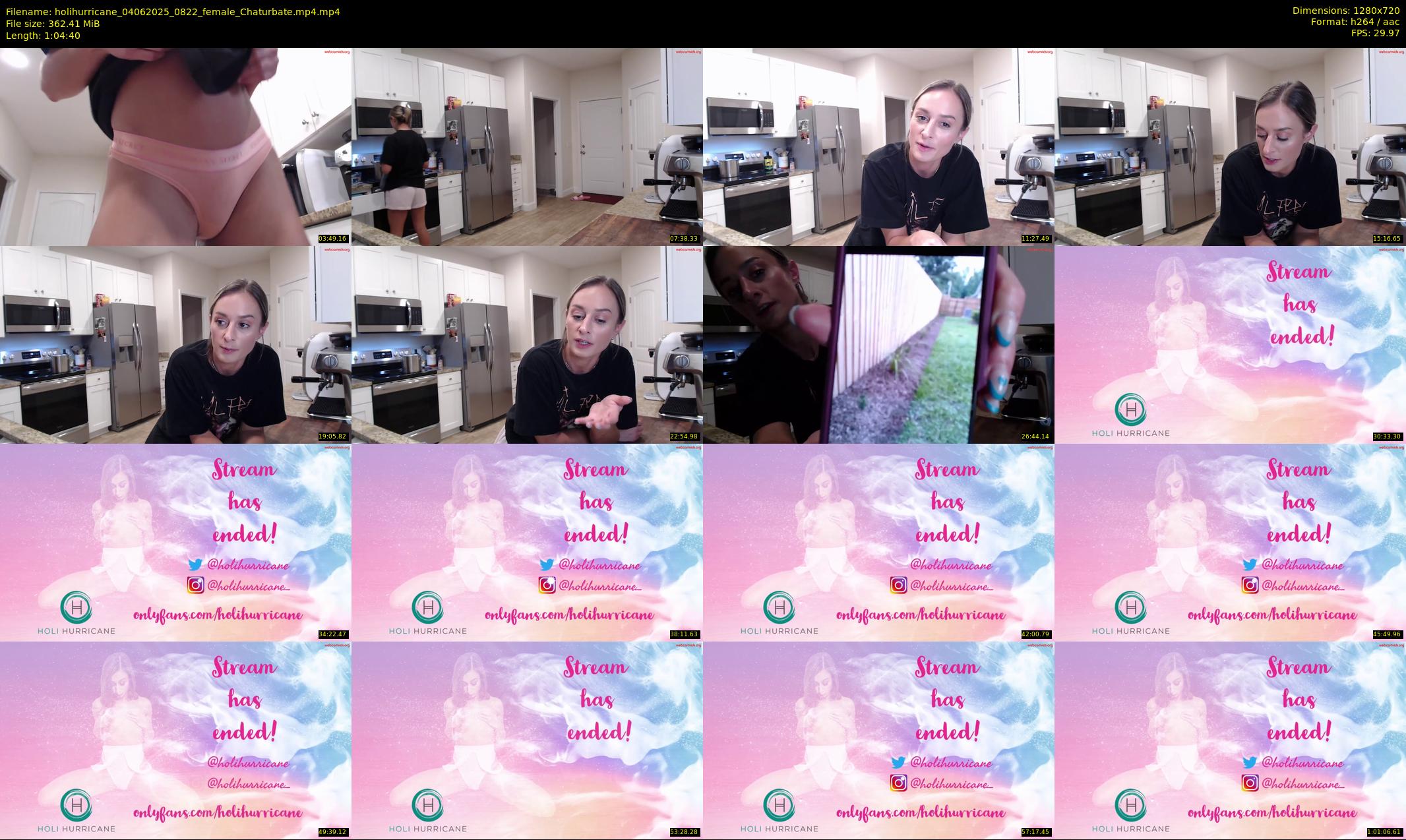 holihurricane — 65 minute Chaturbate female cam show recording, 720p, Jun 4, 2025