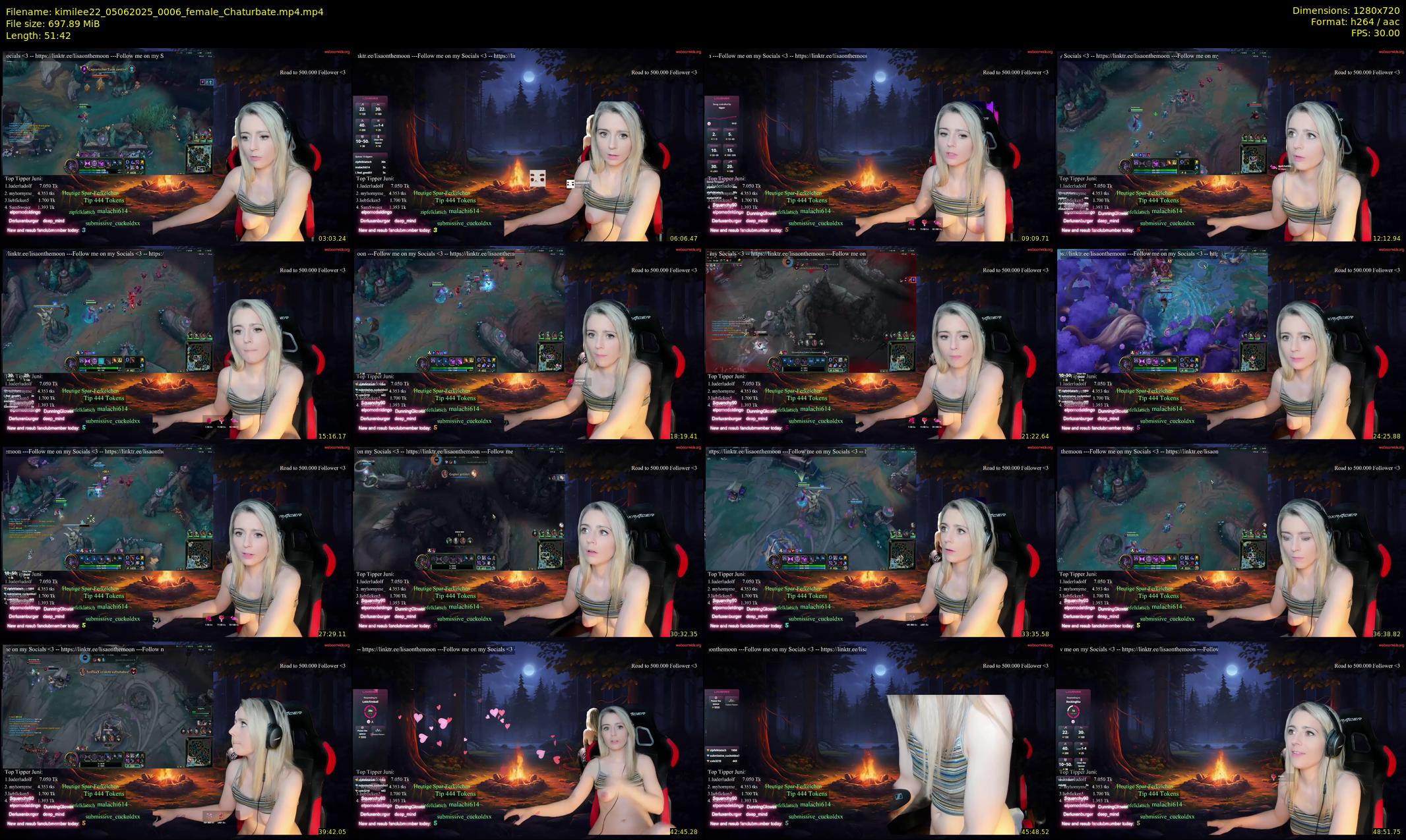kimilee22 — 52 minute Chaturbate female cam show recording, 720p, Jun 5, 2025