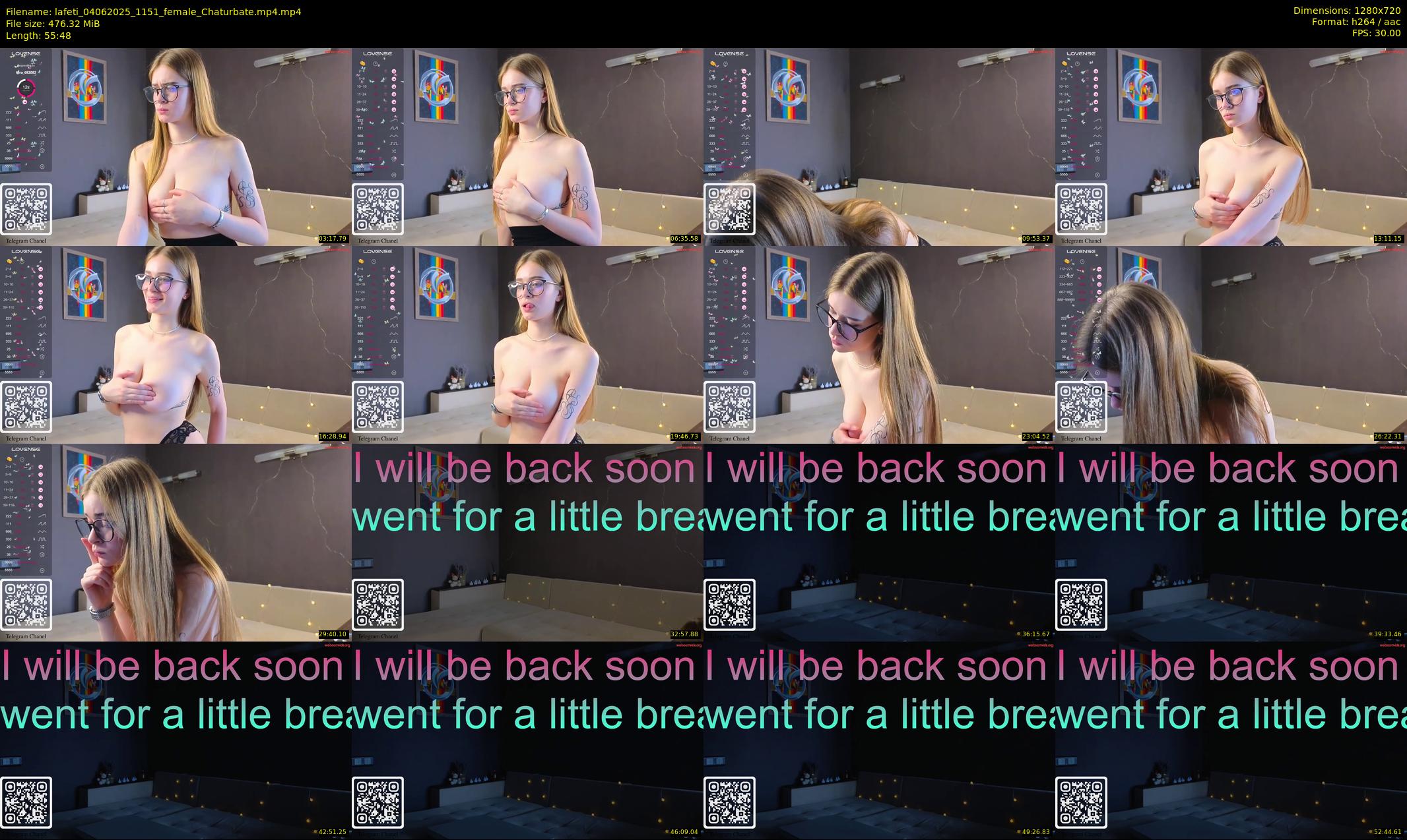 lafeti — 56 minute Chaturbate female cam show recording, 720p, Jun 4, 2025