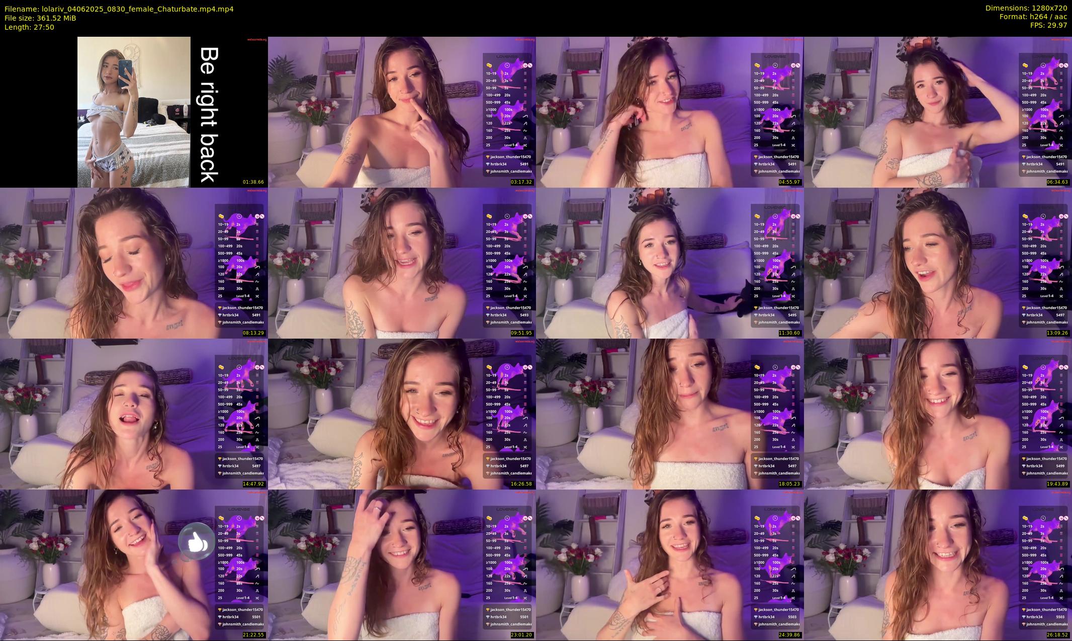 lolariv — 28 minute Chaturbate female cam show recording, 720p, Jun 4, 2025