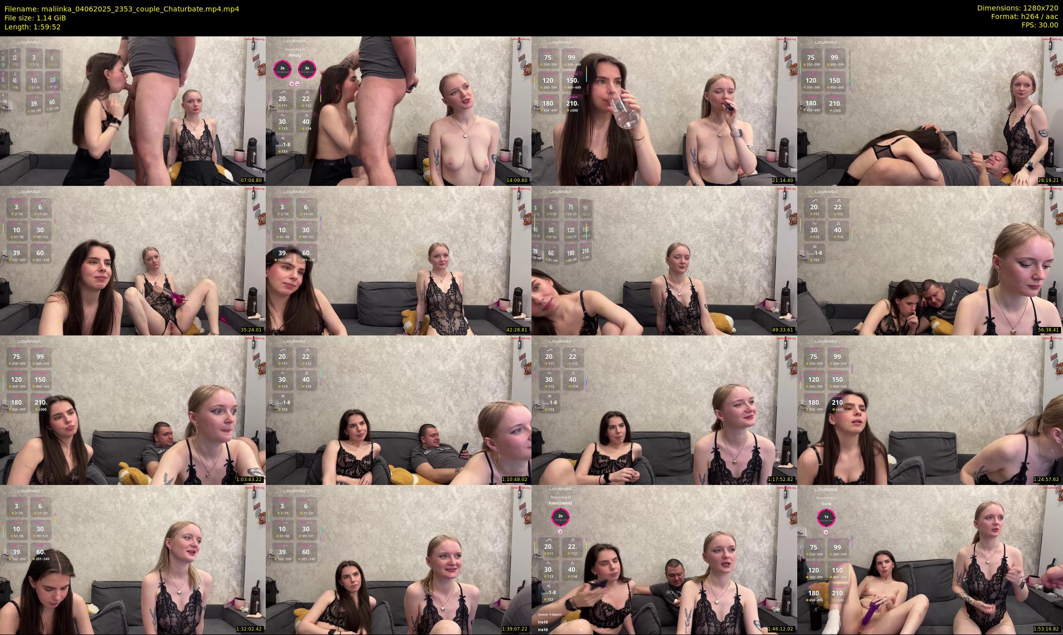 maliinka — 120 minute Chaturbate couple cam show recording, 720p, Jun 4, 2025