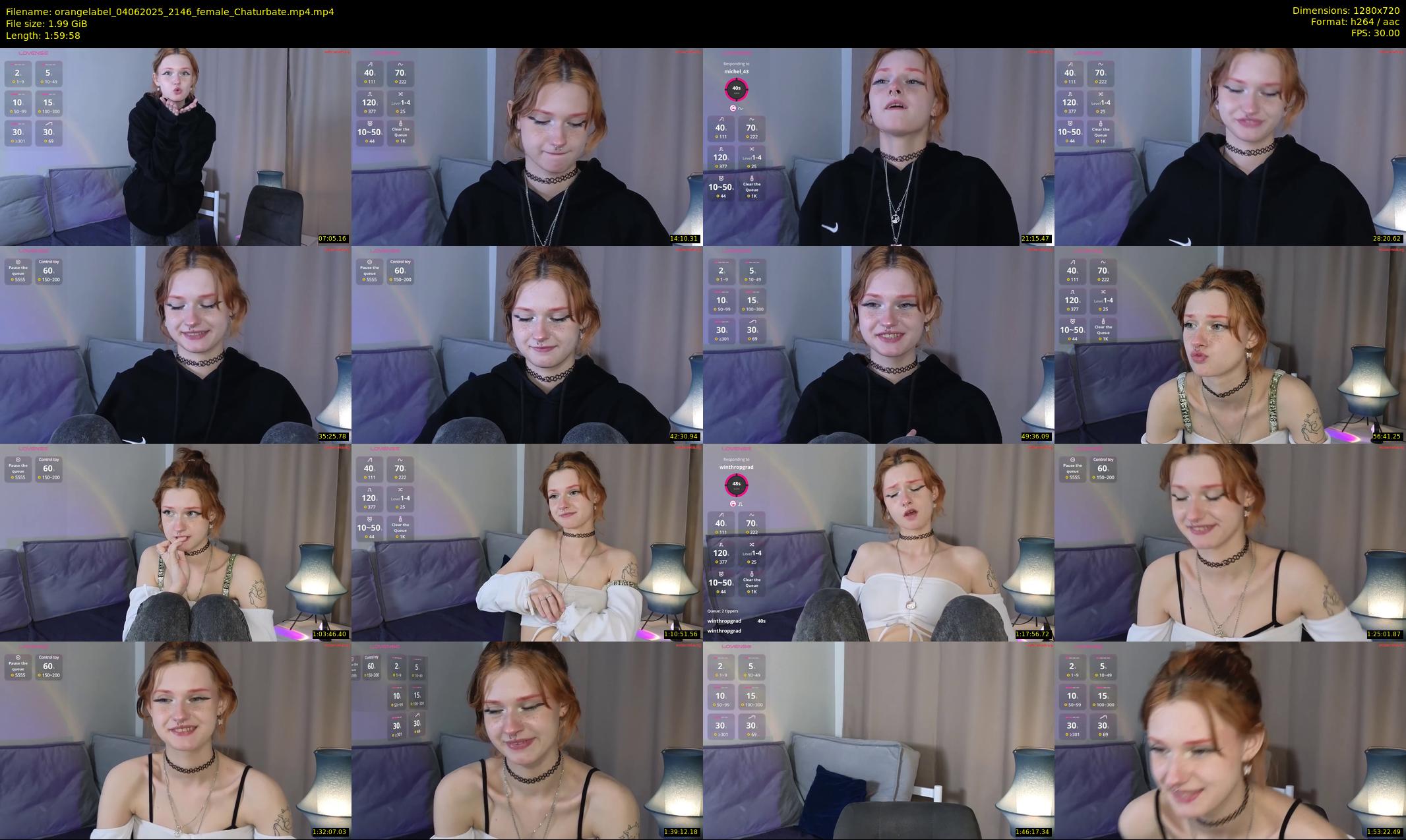 orangelabel — 120 minute Chaturbate female cam show recording, 720p, Jun 4, 2025