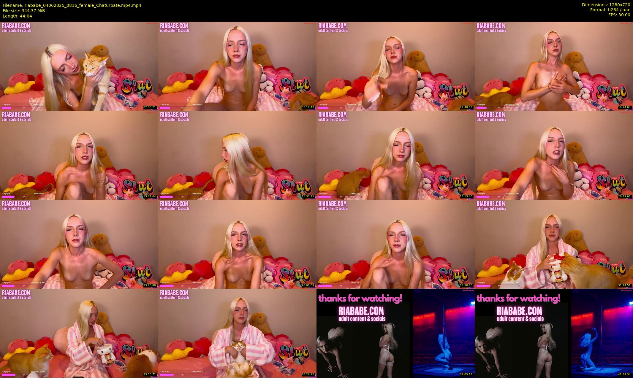 riababe — 45 minute Chaturbate female cam show recording, 720p, Jun 4, 2025
