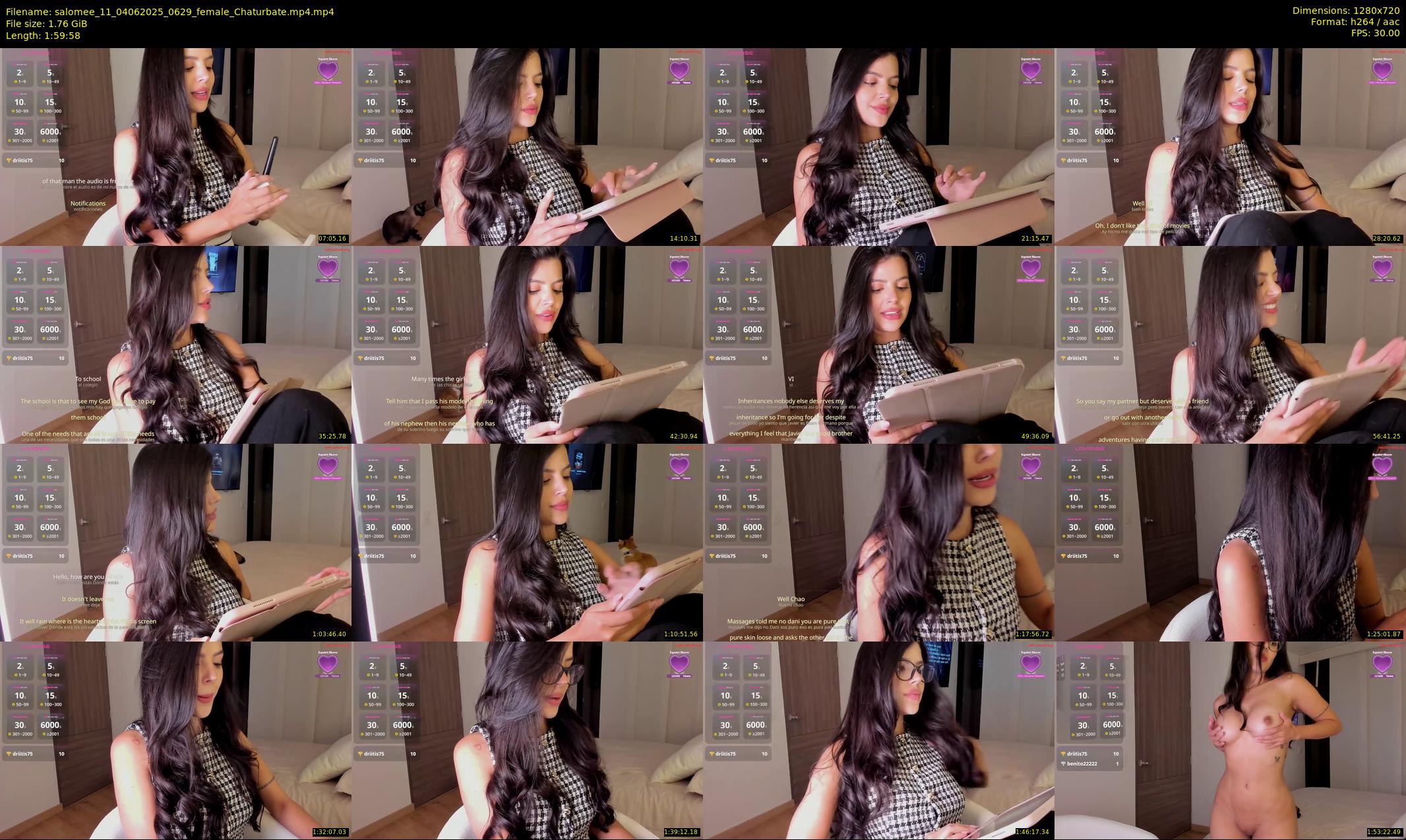 salomee_11 — 120 minute Chaturbate female cam show recording, 720p, Jun 4, 2025