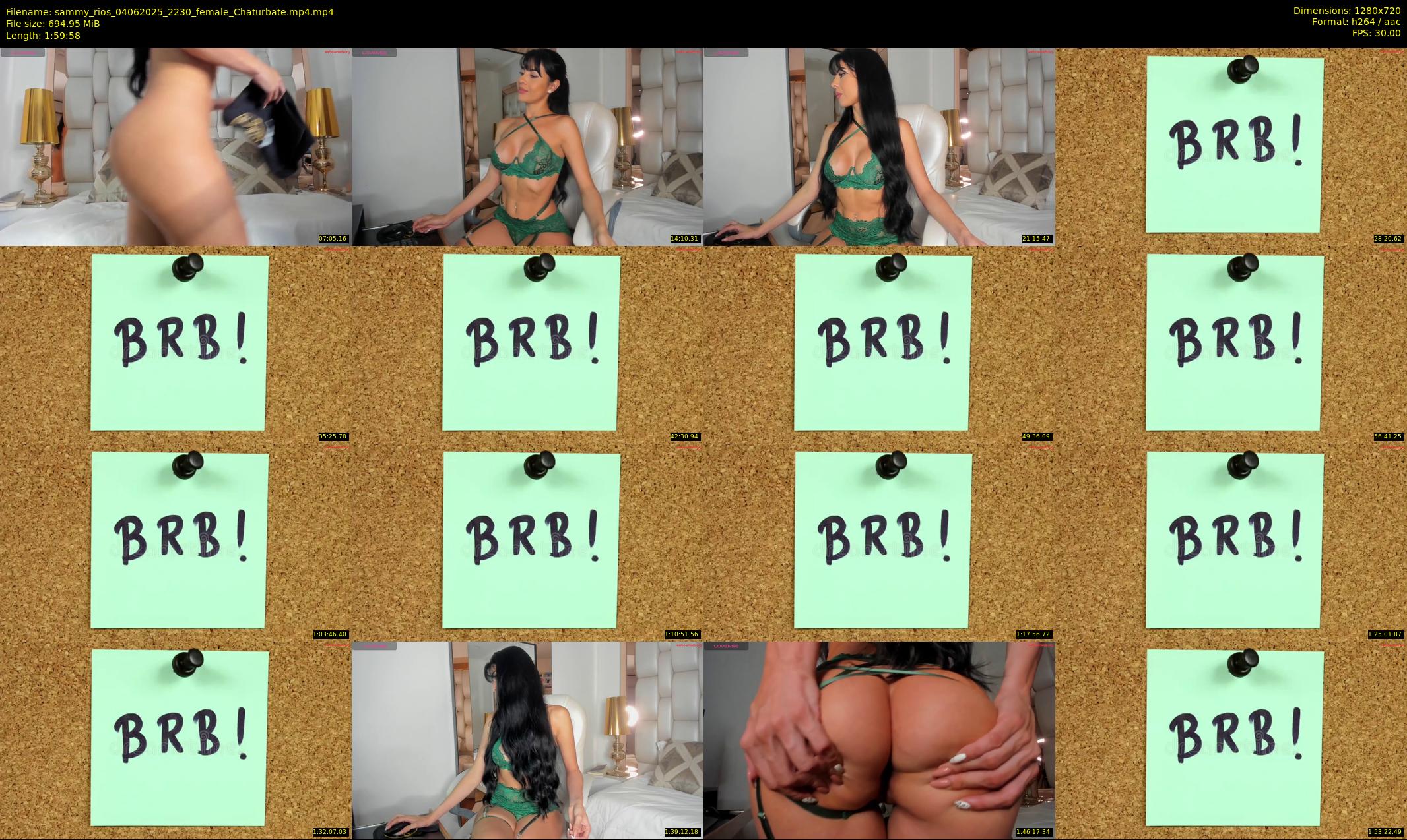 sammy_rios — 120 minute Chaturbate female cam show recording, 720p, Jun 4, 2025