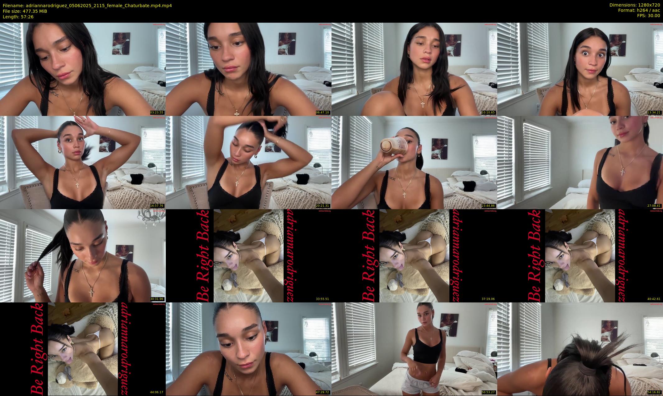 adriannarodriguez — 58 minute Chaturbate female cam show recording, 720p, Jun 5, 2025