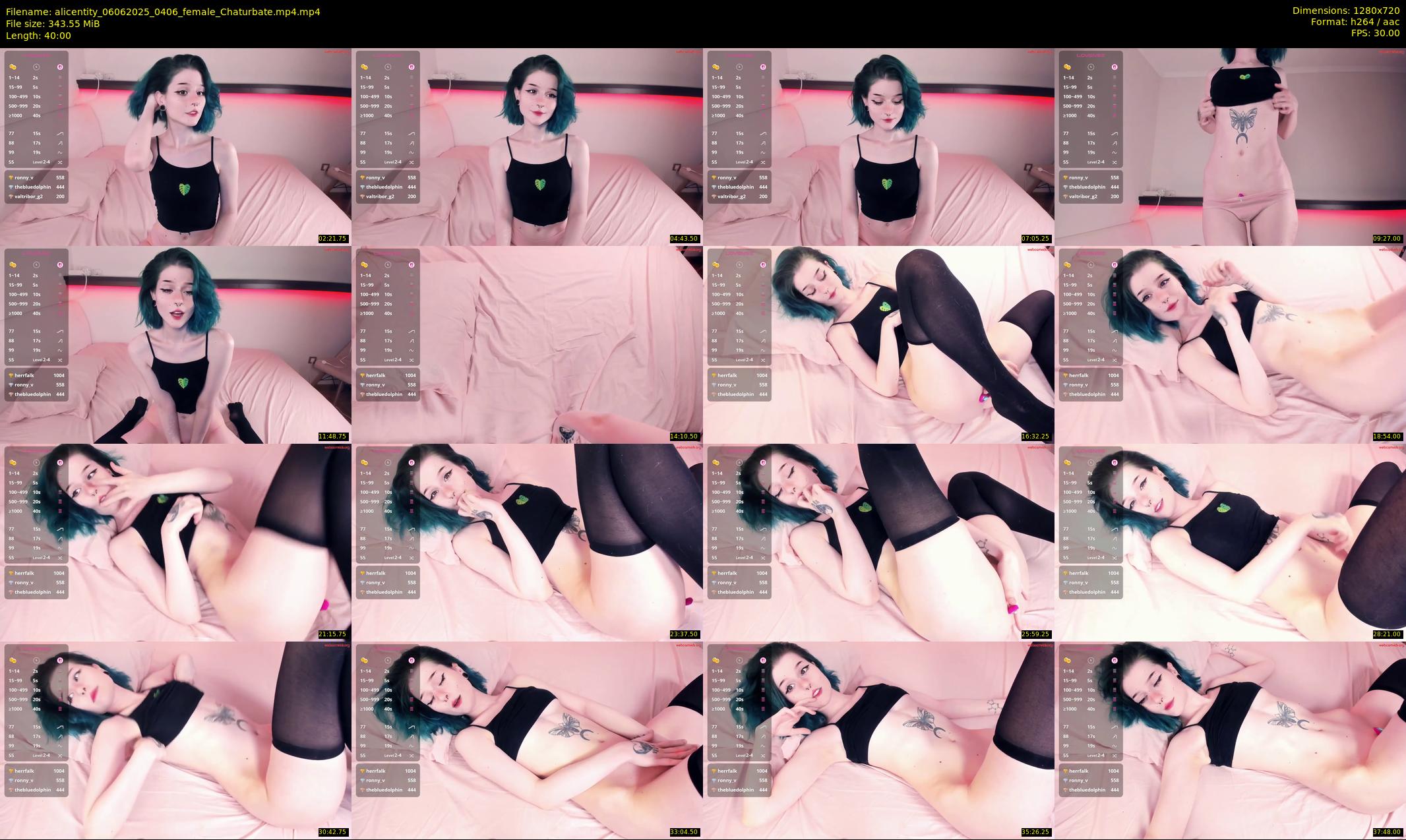 alicentity — 40 minute Chaturbate female cam show recording, 720p, Jun 6, 2025