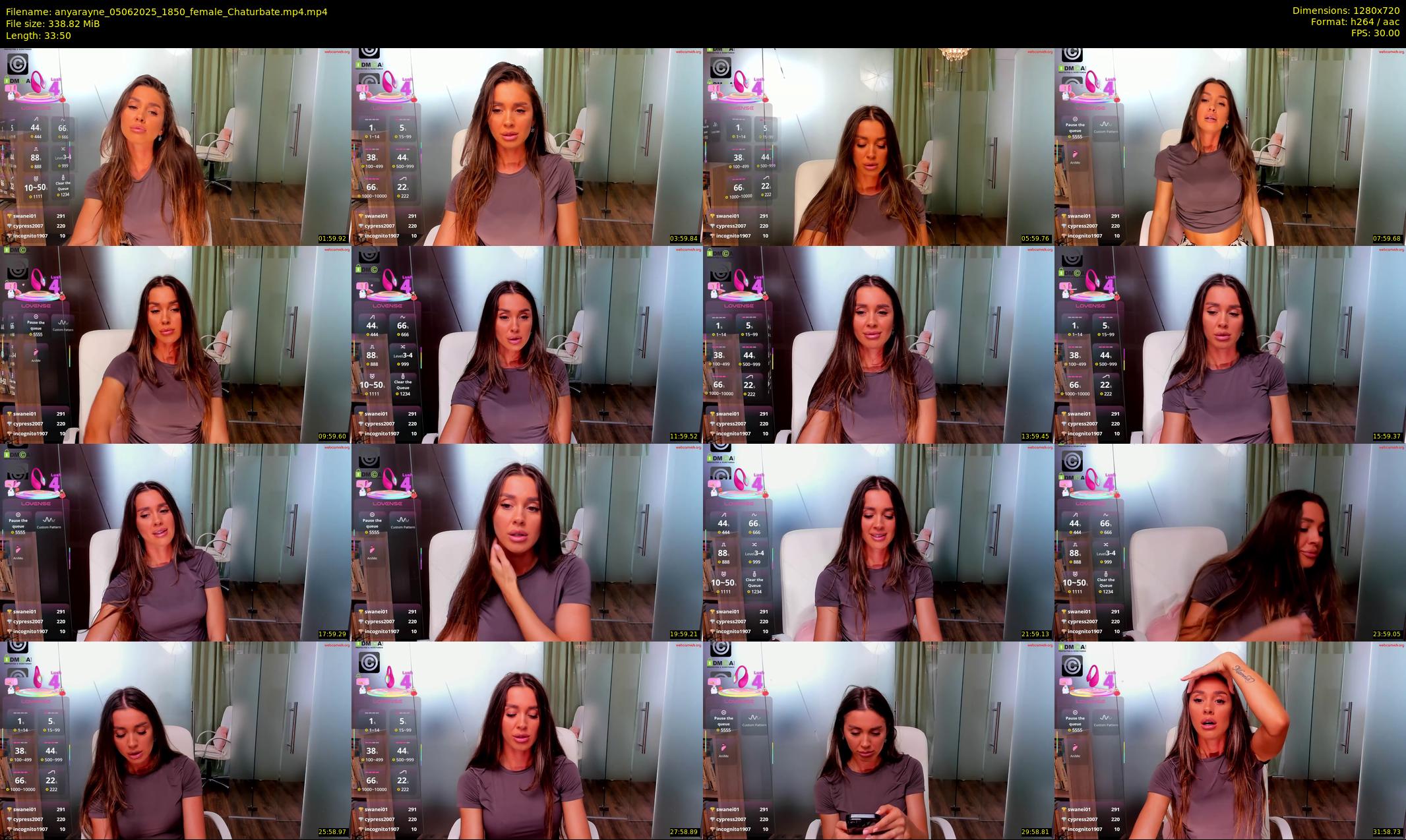 anyarayne — 34 minute Chaturbate female cam show recording, 720p, Jun 5, 2025