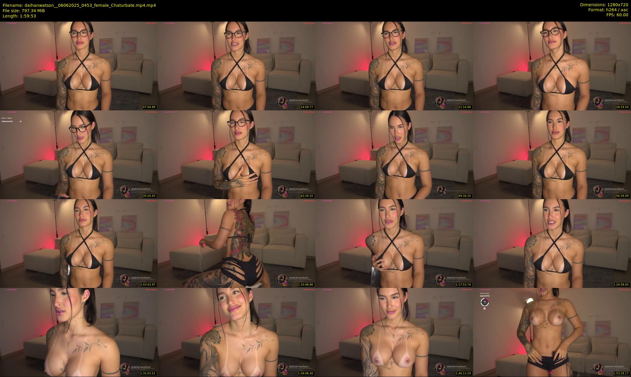 daihanwatson_ — 120 minute Chaturbate female cam show recording, 720p, Jun 6, 2025