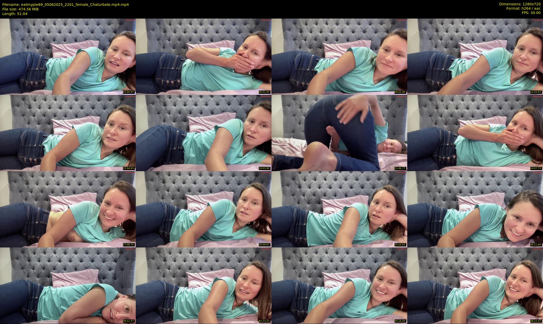 eatmypie69 — 52 minute Chaturbate female cam show recording, 720p, Jun 5, 2025