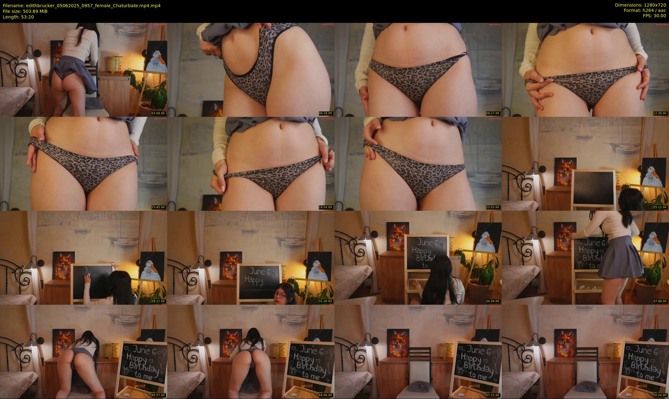 edithbrucker — 54 minute Chaturbate female cam show recording, 720p, Jun 5, 2025