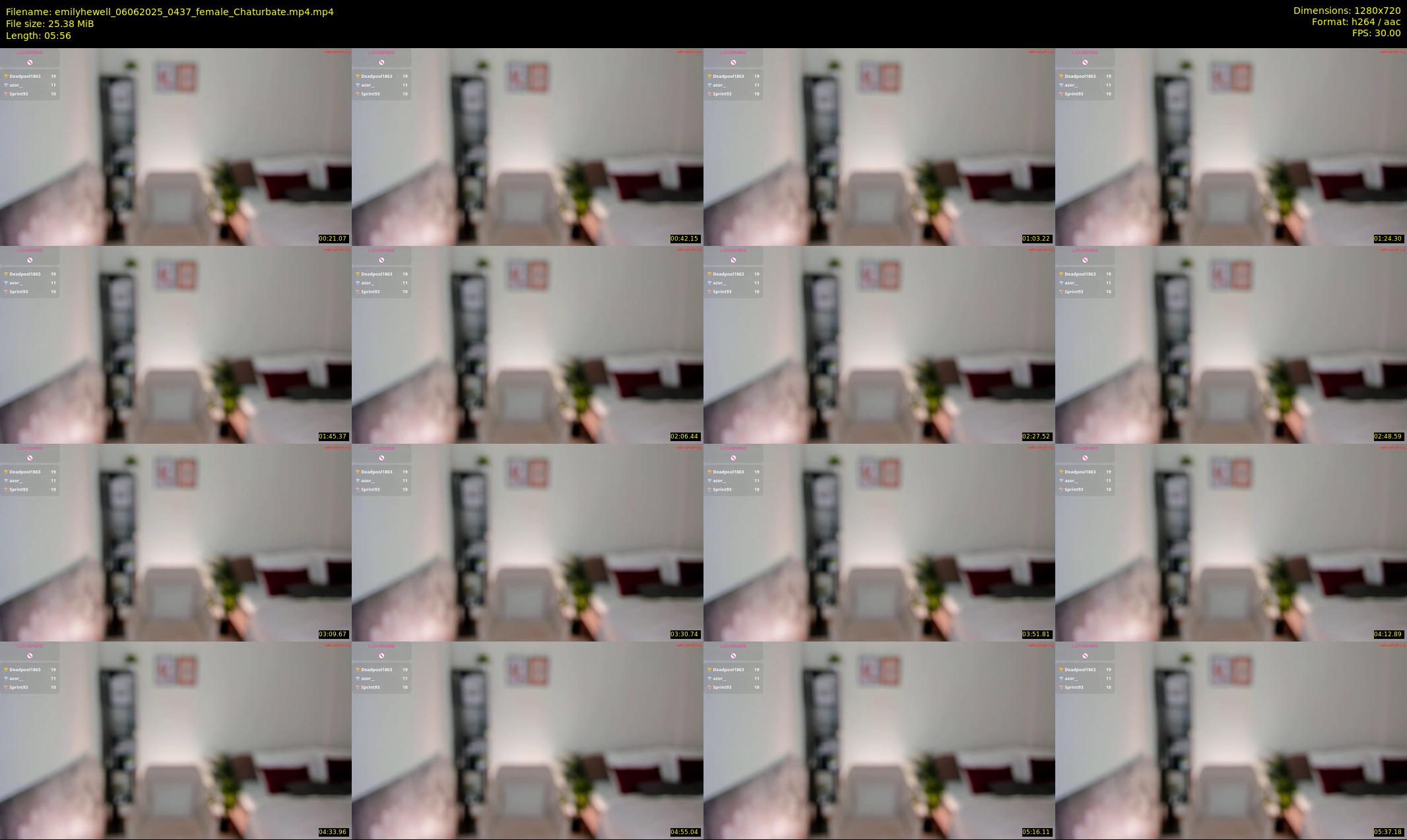 emilyhewell — 6 minute Chaturbate female cam show recording, 720p, Jun 6, 2025
