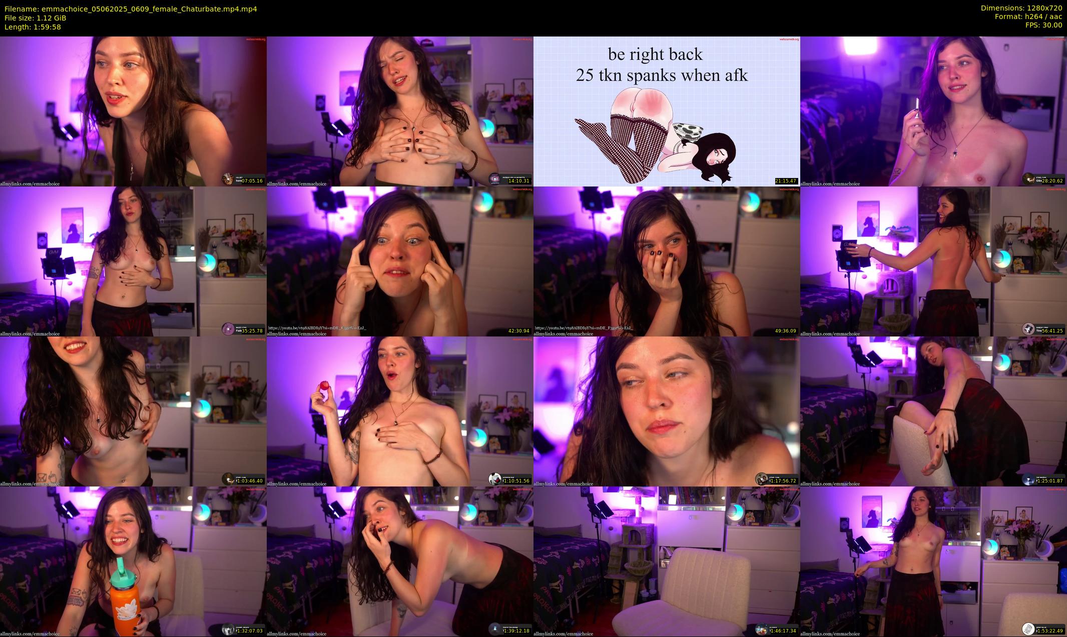 emmachoice — 120 minute Chaturbate female cam show recording, 720p, Jun 5, 2025