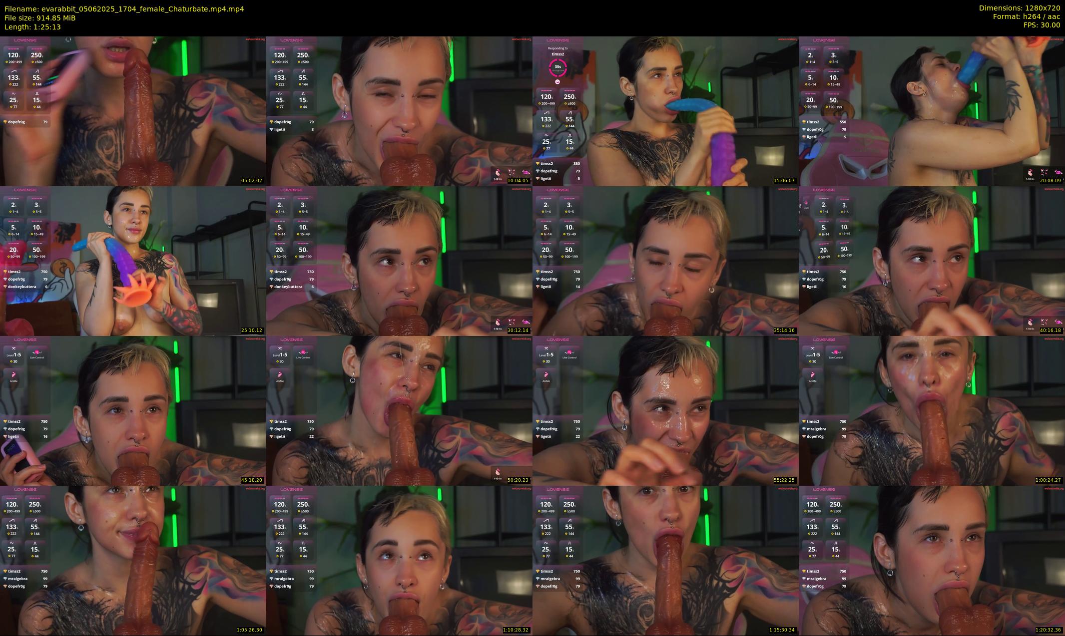 evarabbit — 86 minute Chaturbate female cam show recording, 720p, Jun 5, 2025