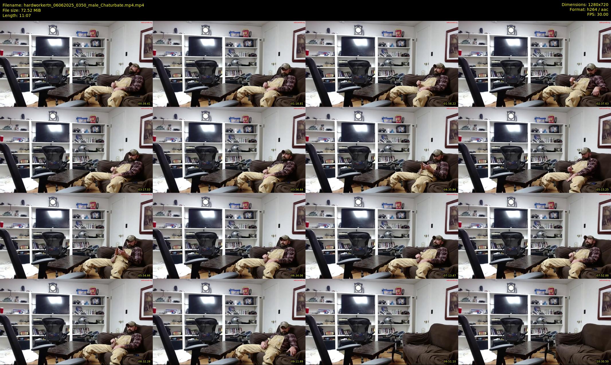 hardworkertn — 12 minute Chaturbate male cam show recording, 720p, Jun 6, 2025