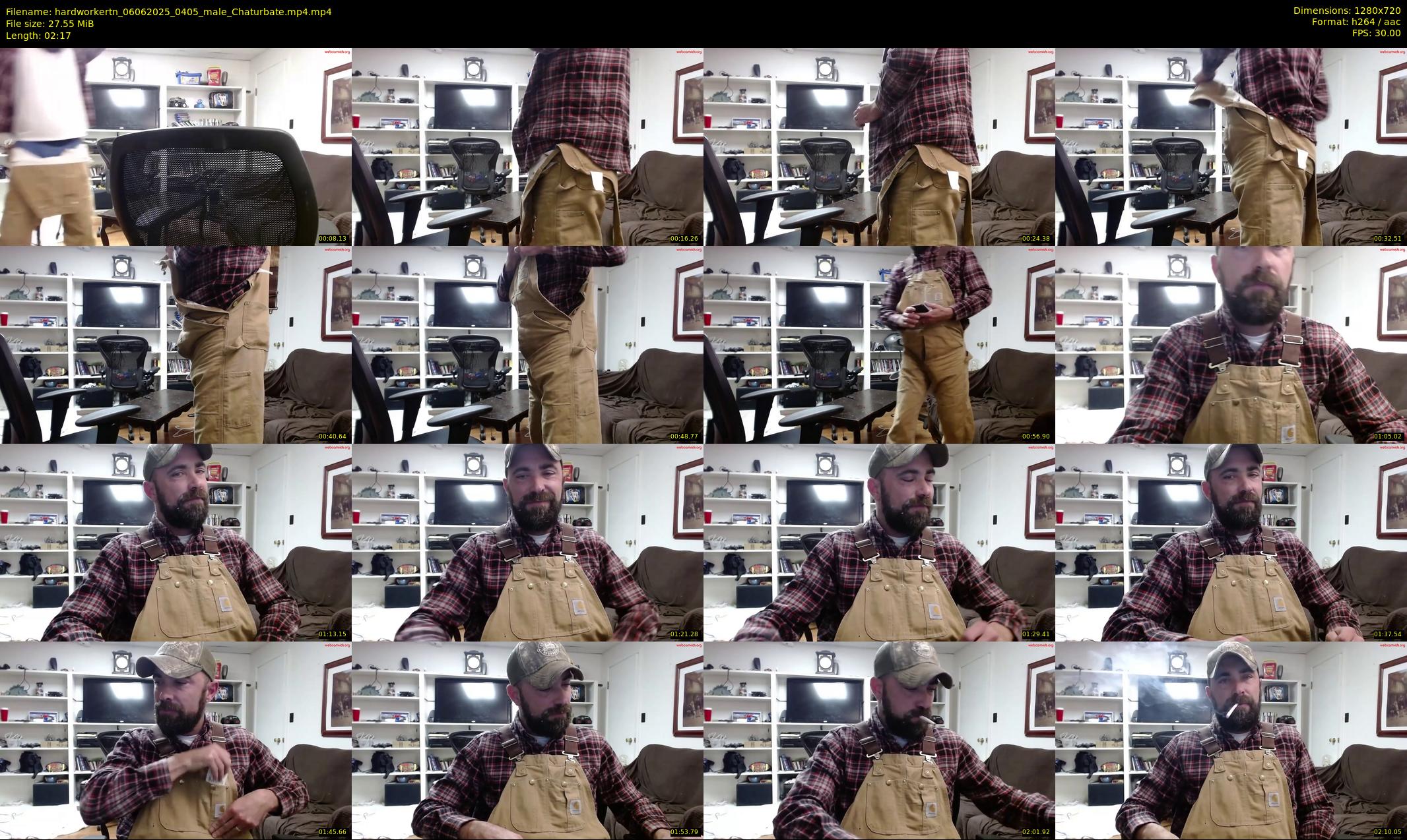 hardworkertn — 3 minute Chaturbate male cam show recording, 720p, Jun 6, 2025