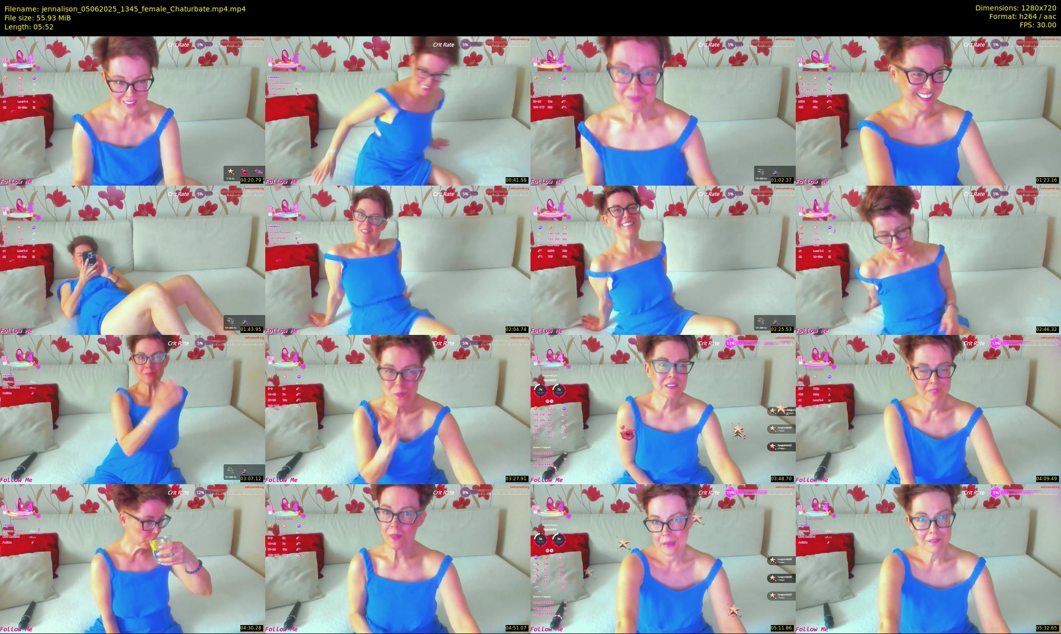 jennalison — 6 minute Chaturbate female cam show recording, 720p, Jun 5, 2025