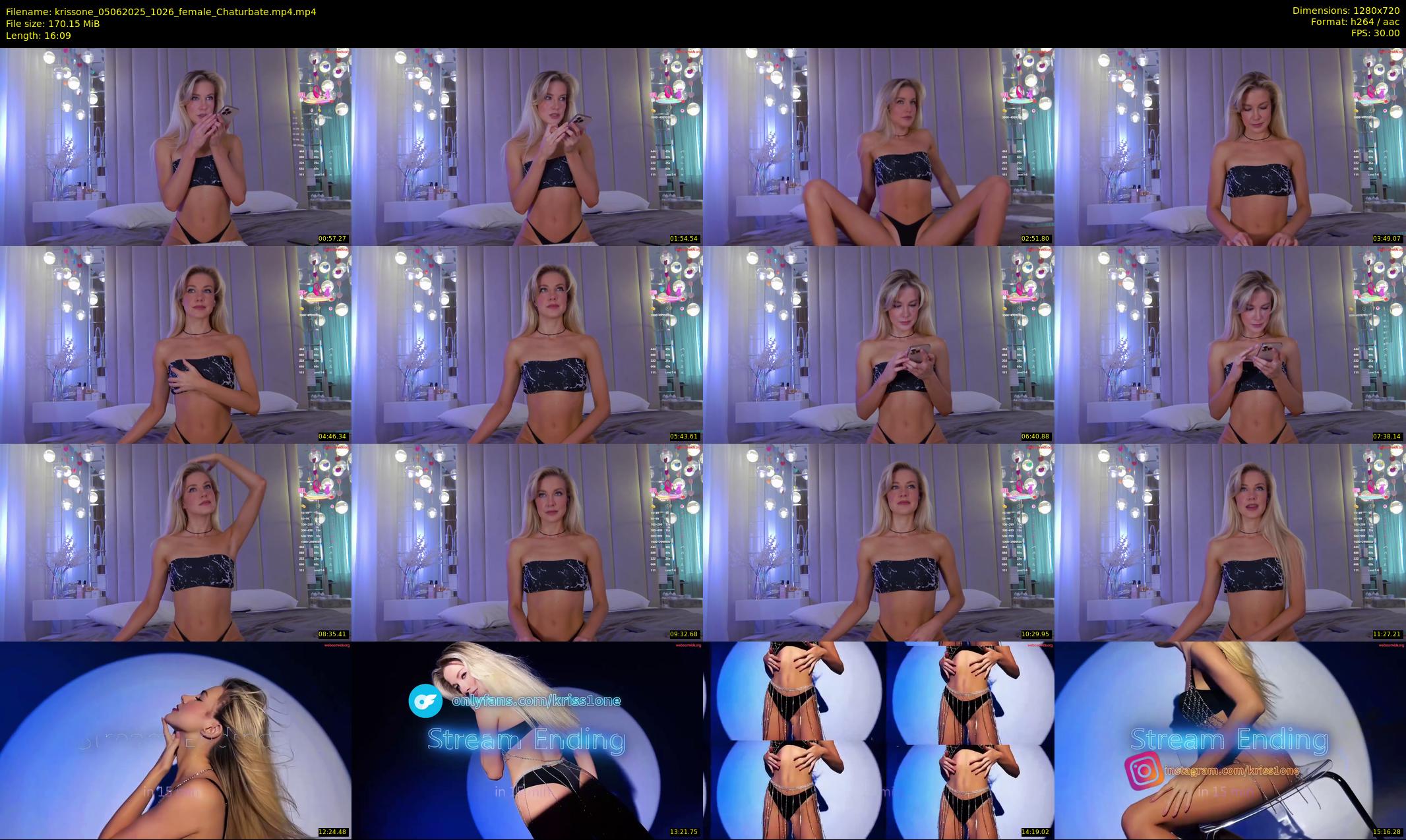 krissone — 17 minute Chaturbate female cam show recording, 720p, Jun 5, 2025