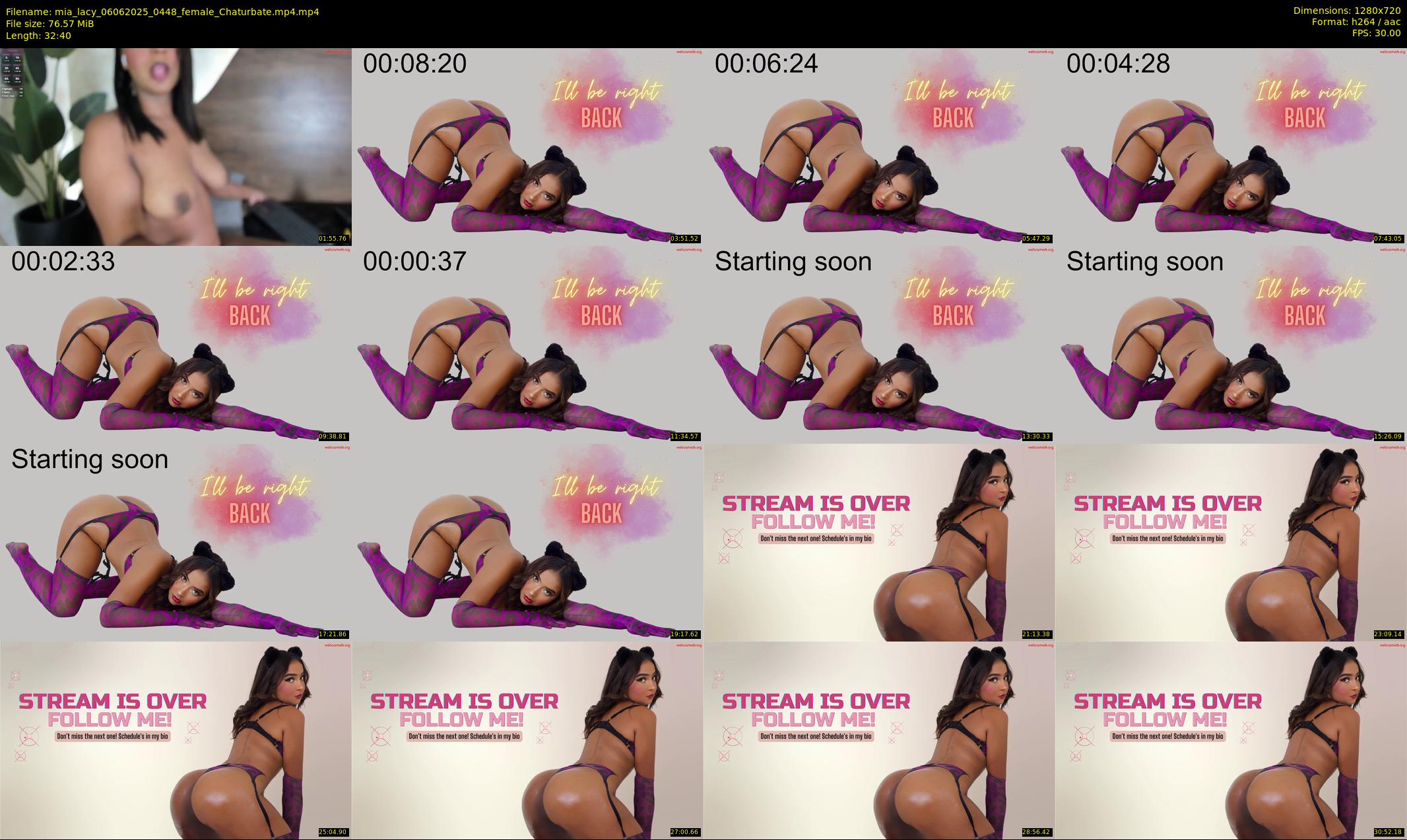 mia_lacy — 33 minute Chaturbate female cam show recording, 720p, Jun 6, 2025